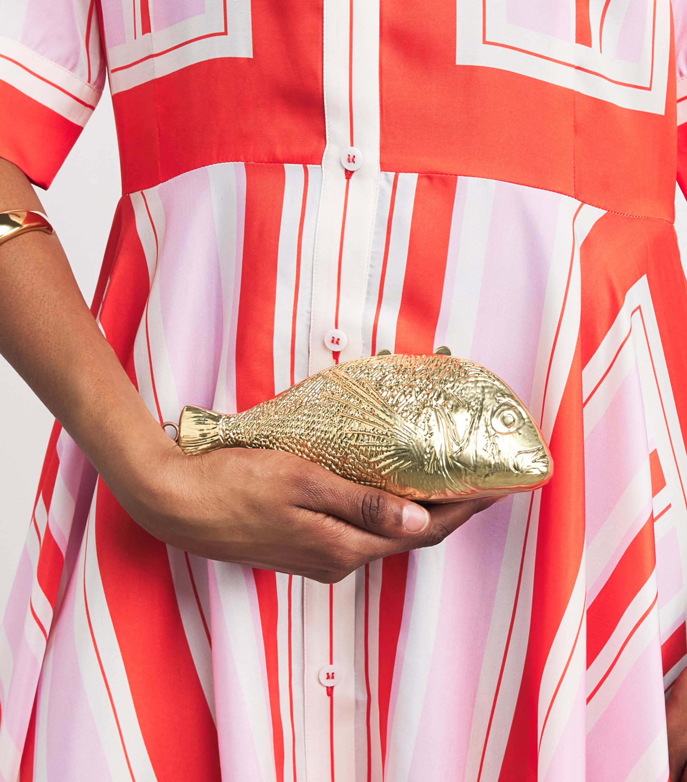 Simkhai Metal Splash Clutch Bag Gold Image 2