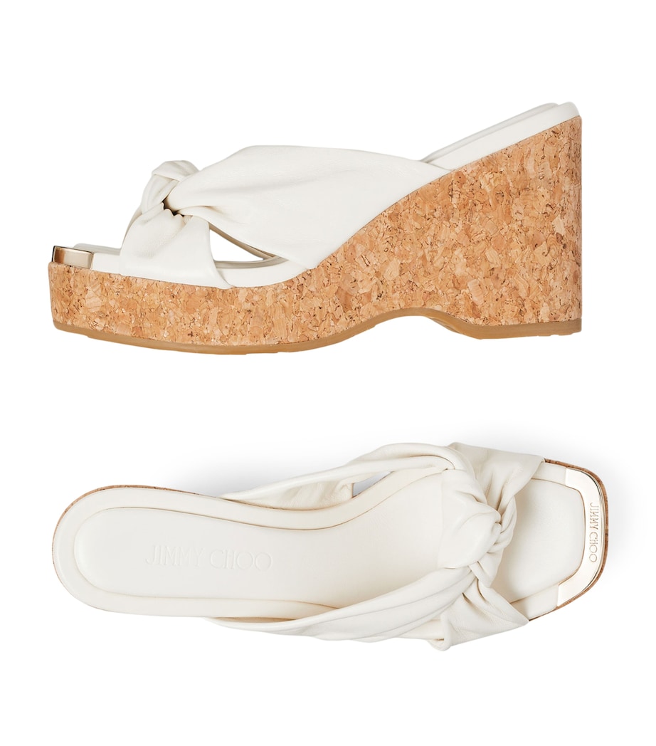 Avenue 95 Leather Wedge Sandals LATTE Image 4