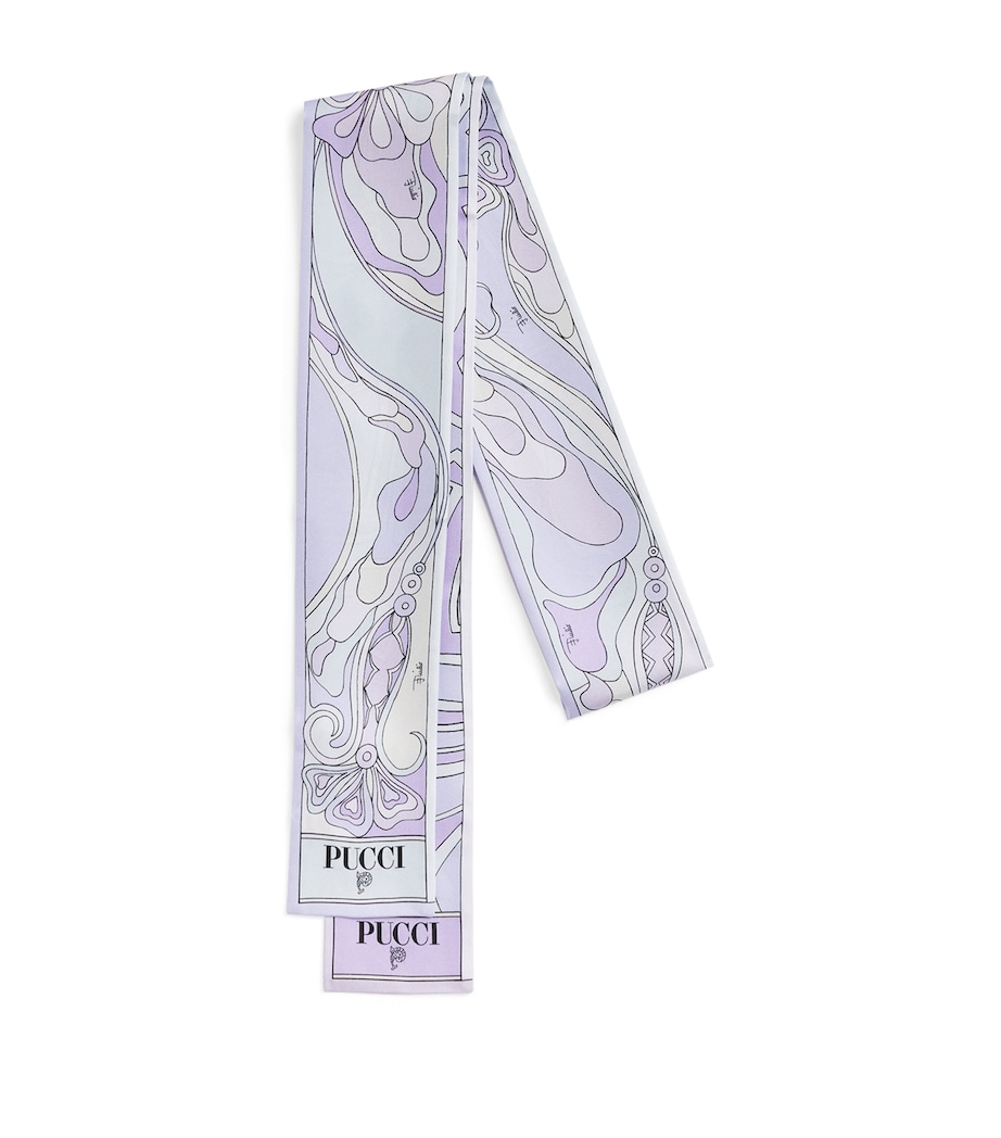 Silk Printed Scarf 2/LAVANDER Image 1