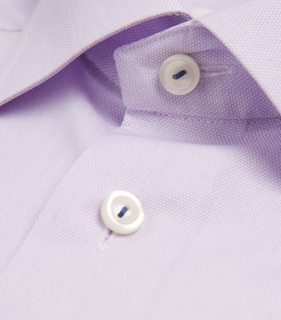 Cotton-Blend Oxford Shirt LIGHT PURPLE Image 5