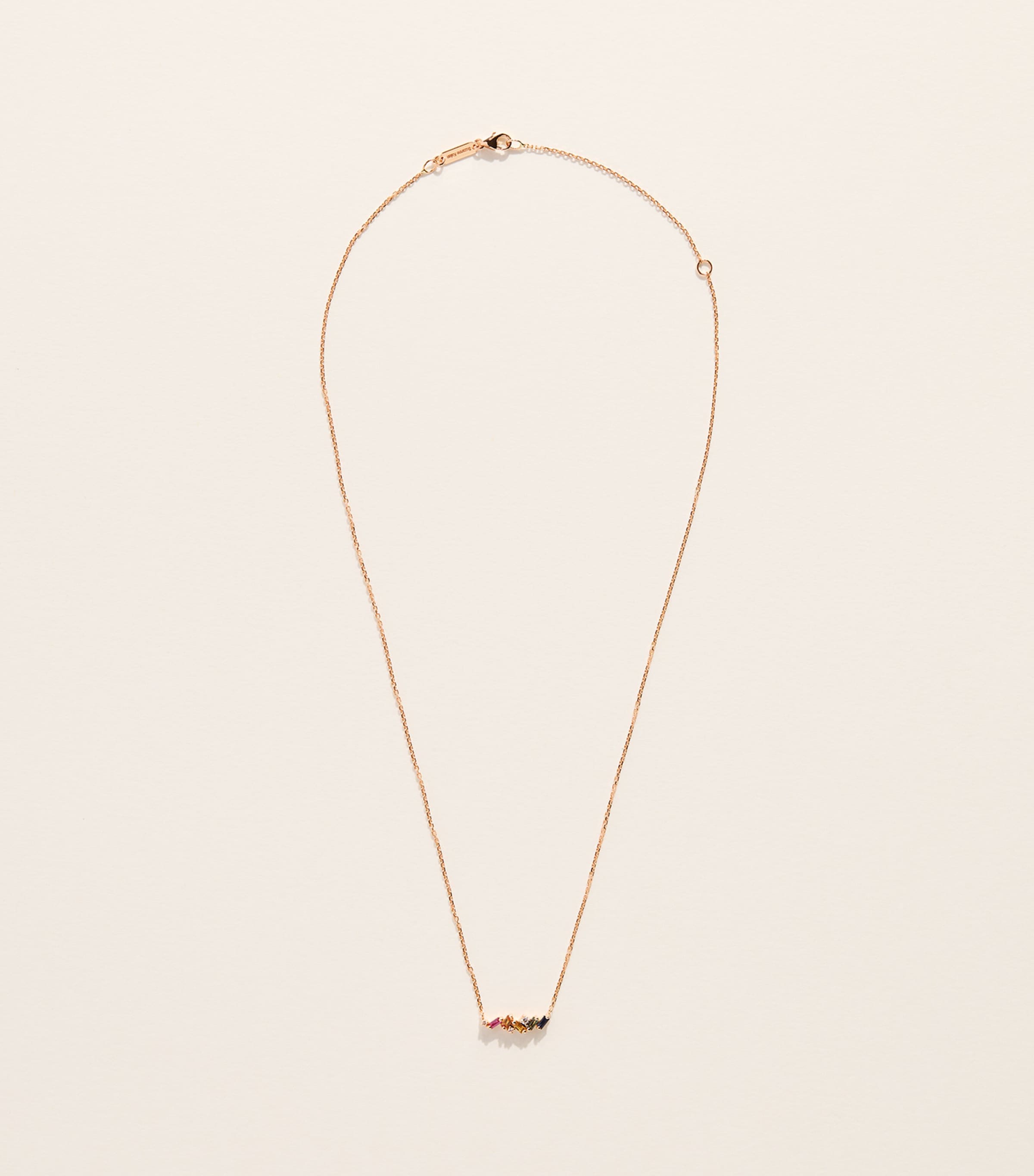 Suzanne Kalan Rose Gold, Diamond and Rainbow Sapphire Mini Frenzy Necklace Rg/rs Image 3