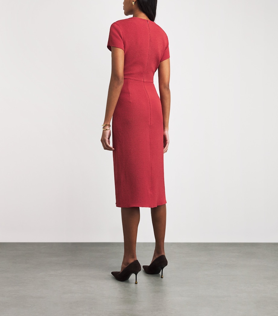 Jacquard Tati Midi Dress CARMINE Image 3