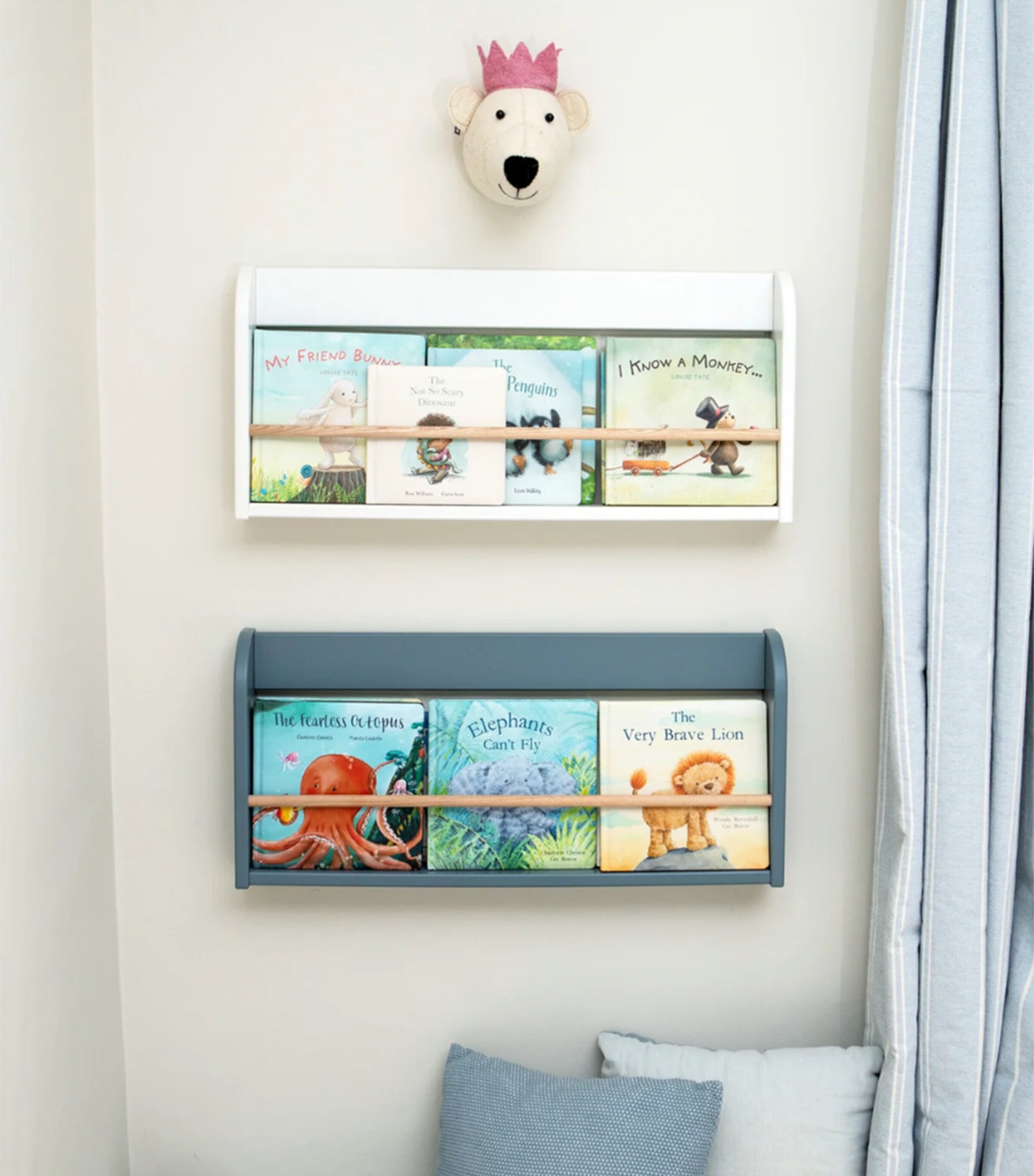 Mini Organic Wool Polar Bear Head Decoration (20cm) WHITE Image 5