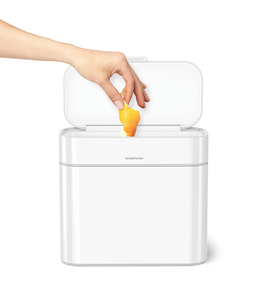 Stainless Steel Compost Caddy (4L) WHITE Image 4