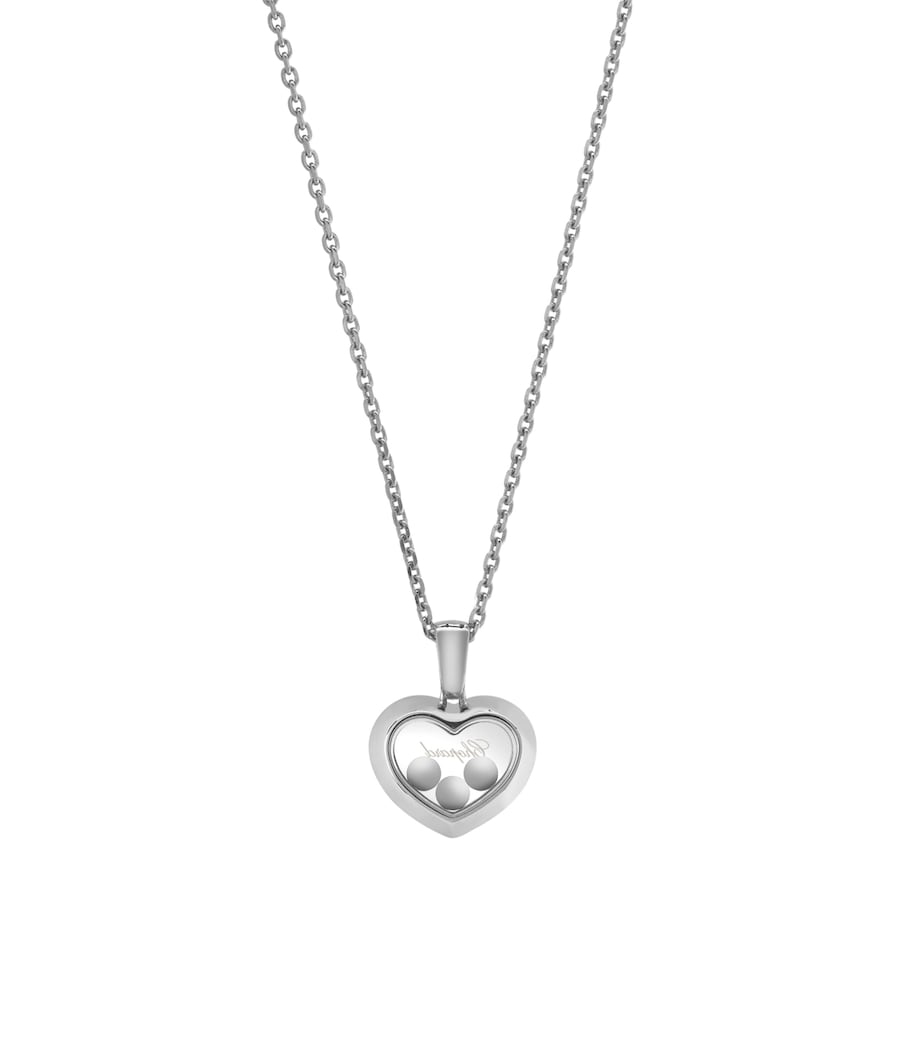 White Gold and Diamond Happy Diamonds Icons Pendant Necklace 18K WHITE GOLD Image 3