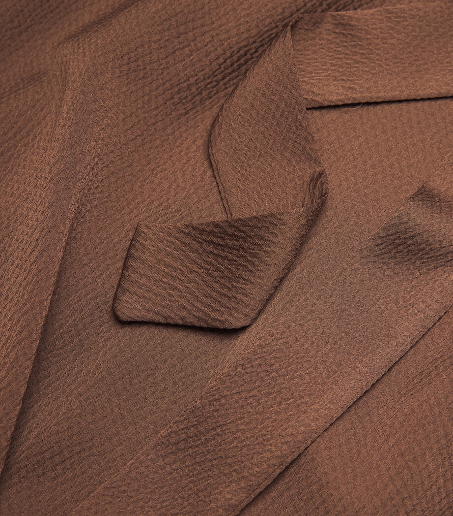 Charmeuse Tied Blouse BRW Image 5