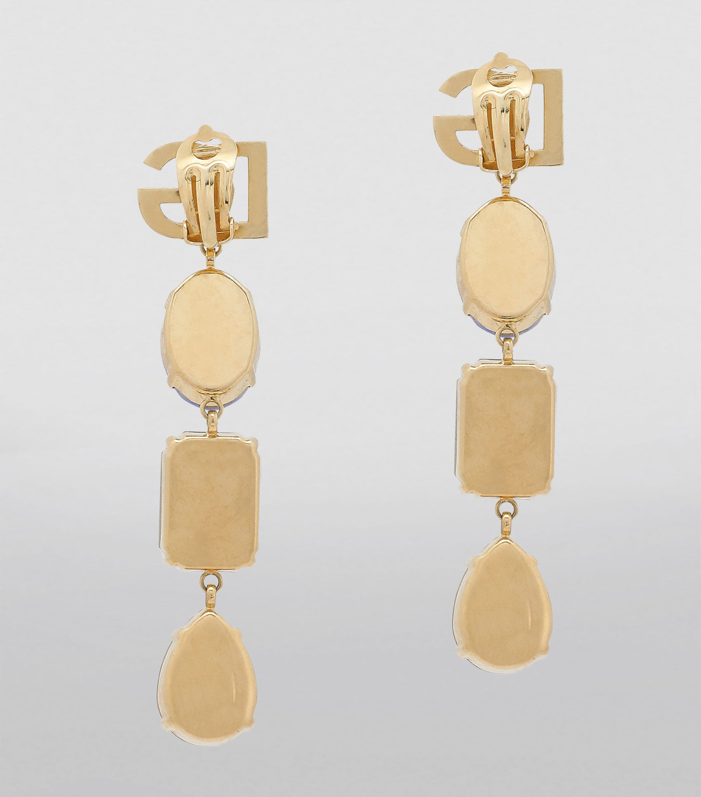 Dolce&Gabbana Rhinestone Logo Earrings Multicoloured Image 2