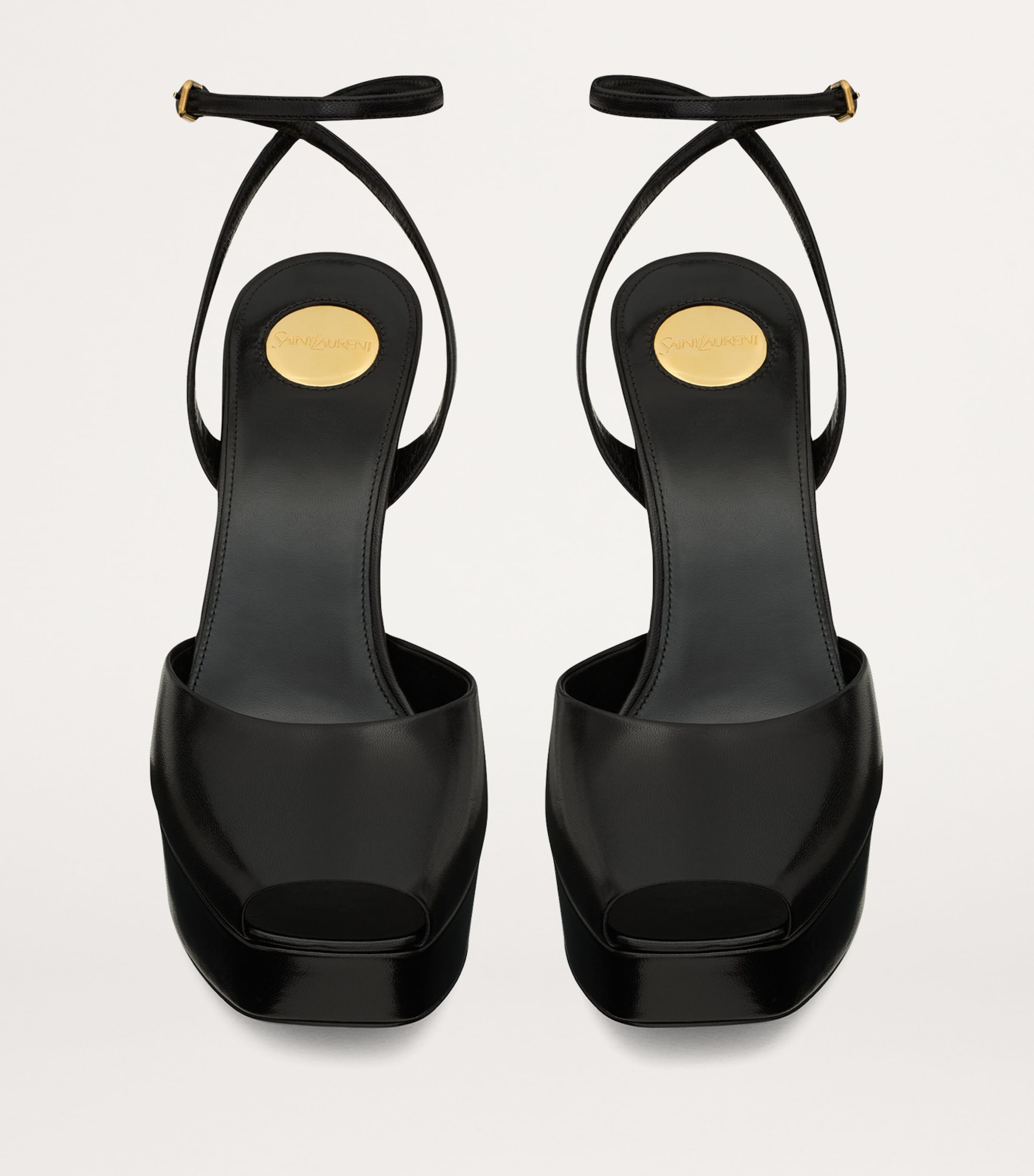サンダル・ミュール Saint Laurent Le Scandale Platform Sandals LA SCANDALE platform sandals in smooth leather | Saint