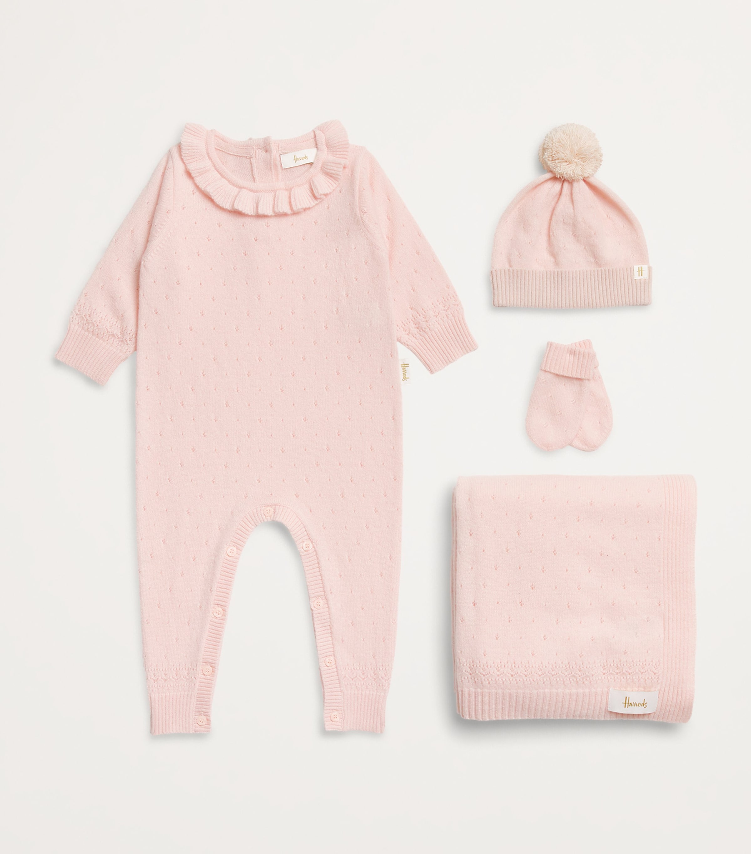 Harrods Pink Baby Girl Cashmere Set Hamper Harrods UK