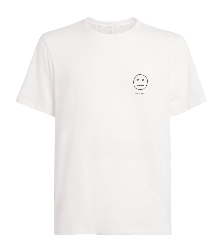 Cotton Embroidered T-Shirt WHITE Image 1