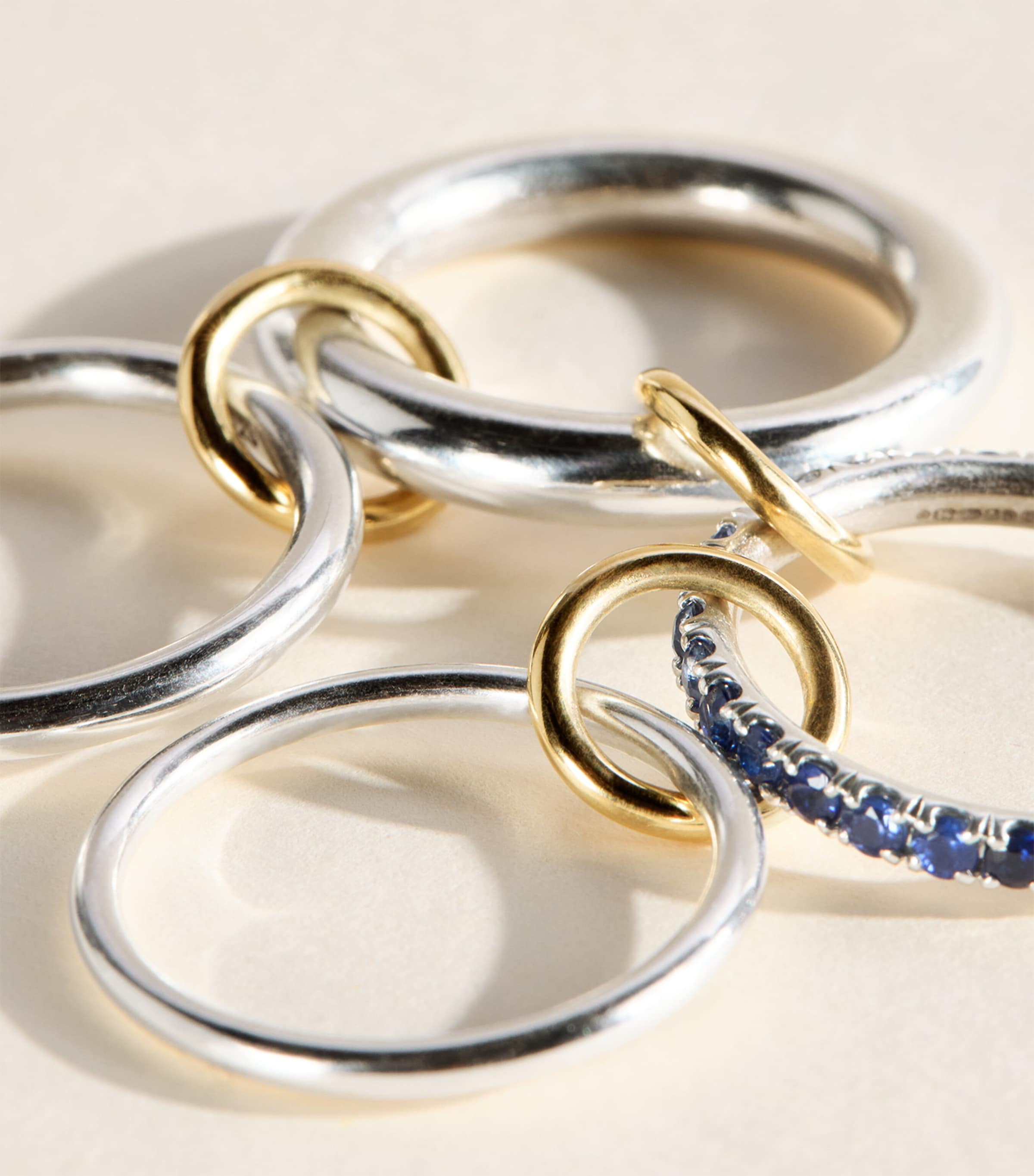 Spinelli Kilcollin Sterling Silver, Yellow Gold and Sapphire Janssen Ombré Ring Sterling Silver Image 4