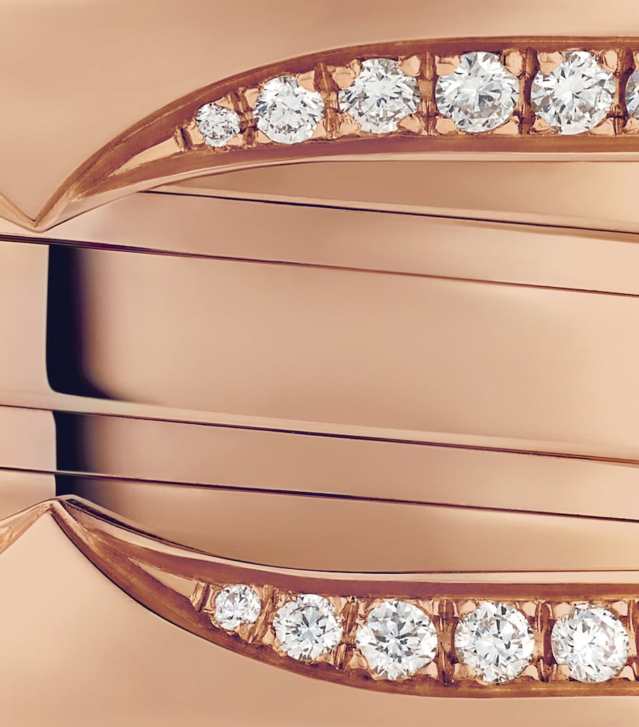 Rose Gold and Diamond B.zero1 Three-Band Ring ROSE GOLD Image 6