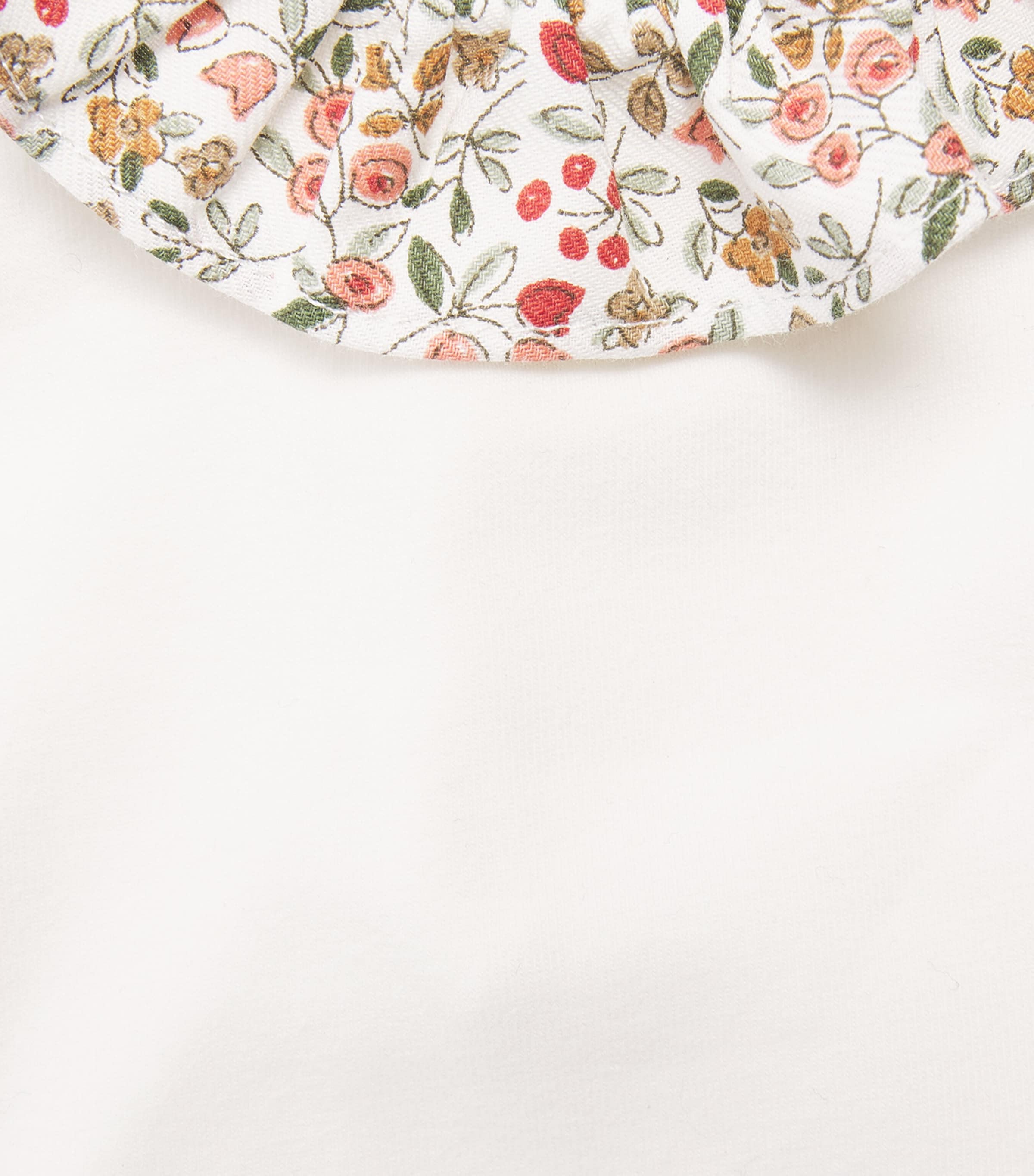 Teddy & Minou Frilled-Collar Bodysuit (0-18 Months) Mlk/pink Pepper Image 3