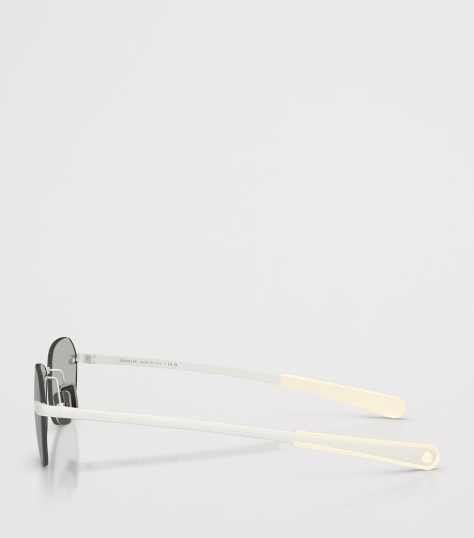 Moncler Orris Irregular Rectangle Sunglasses Silver Image 3