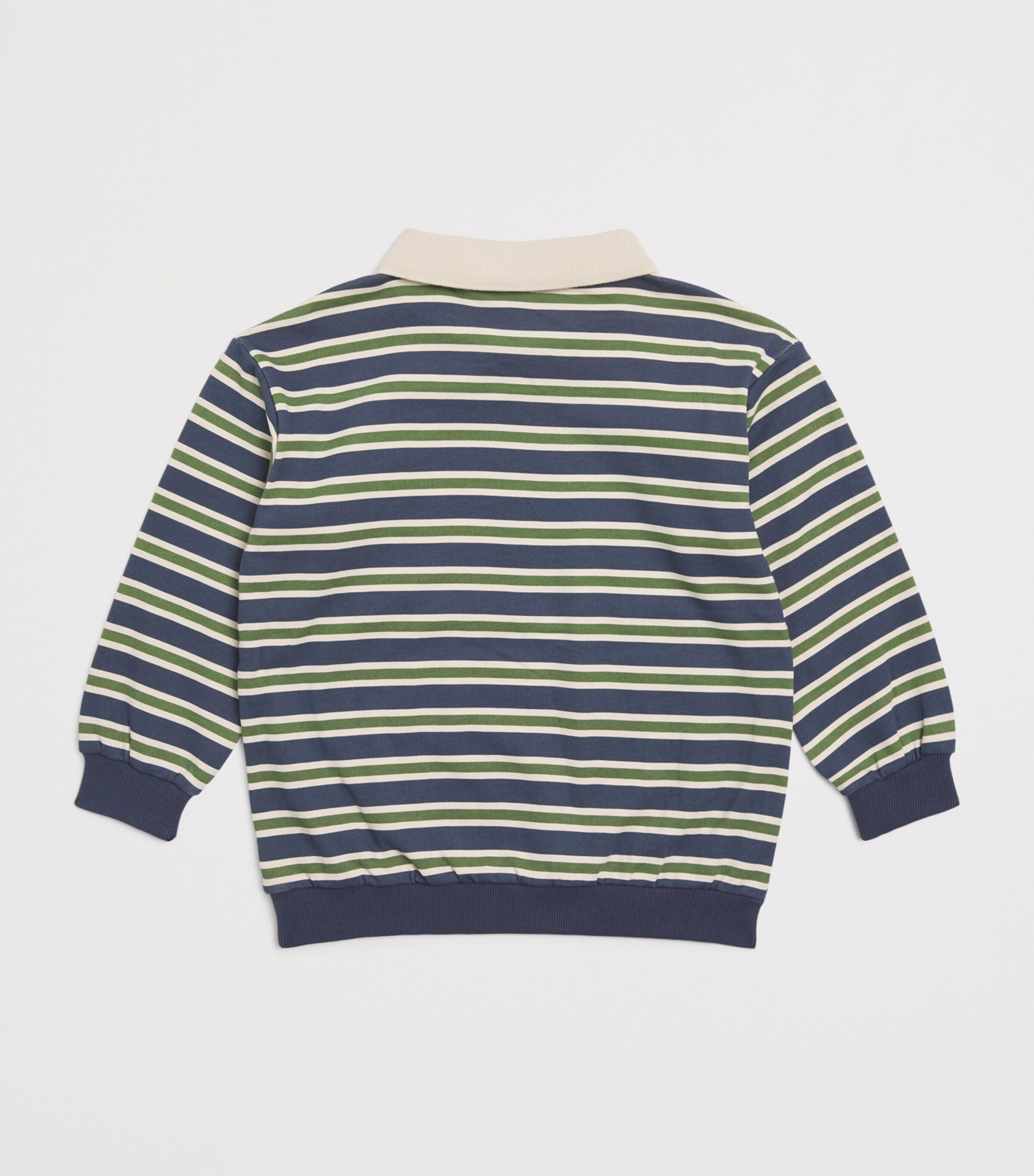 Organic Cotton Stripe Polo Sweater (12 Months-4 Years) P25072 SPELLBOUND Image 2