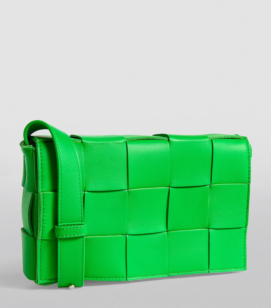 Bottega Veneta Leather Cassette Cross-Body Bag Parakeet Silver Image 3