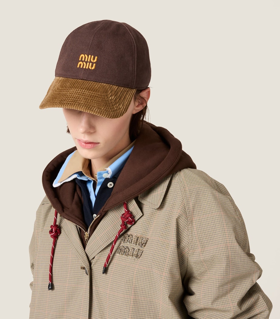 Denim Corduroy Baseball Cap F0399 Image 3