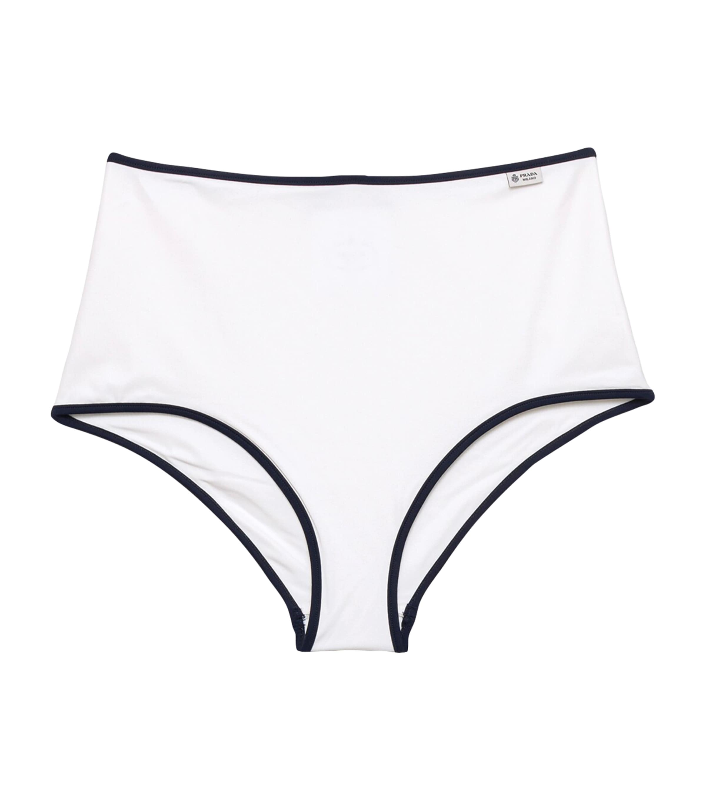 Prada Womens Re-Nylon Bikini Bottoms White Image 1