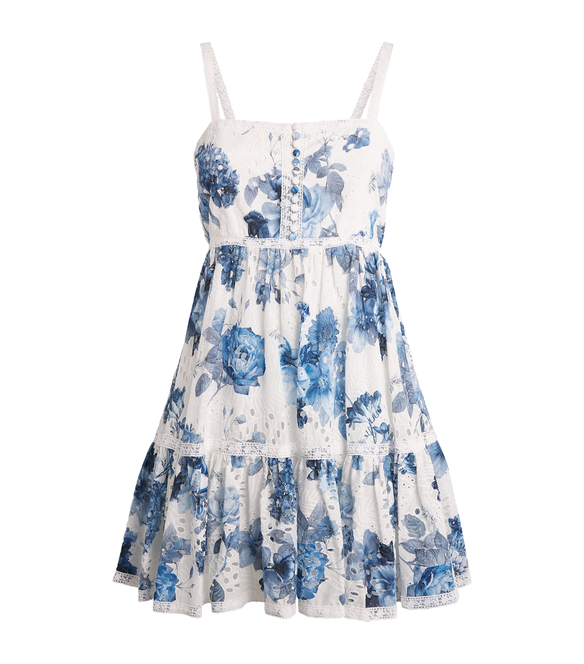 blue check mini dress Guizio Anica Gingham Mini Dress Blue / XS