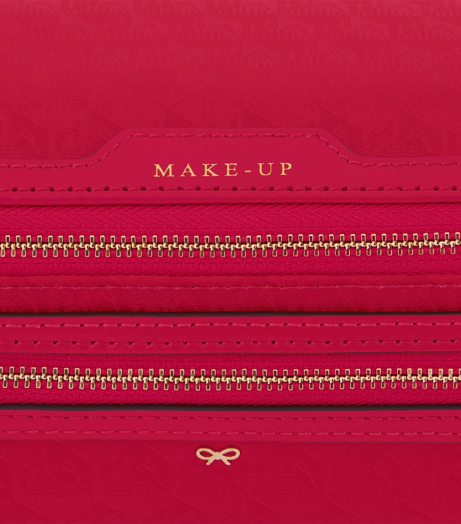 Jacquard Logo Make-Up Pouch MAGENTA Image 4