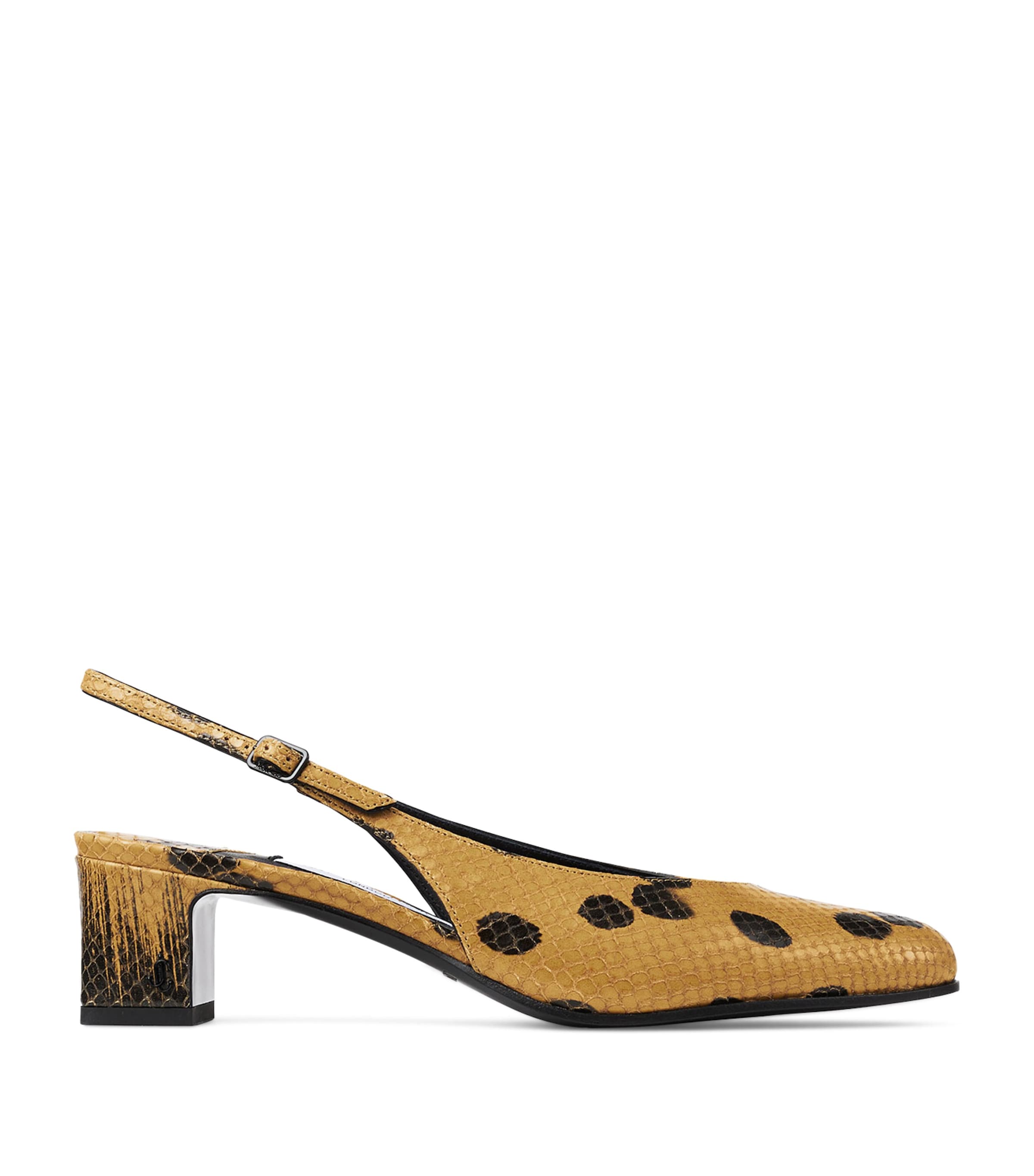 Jimmy Choo Eyla 45 Leather Slingback Pumps Cigar/black Image 1