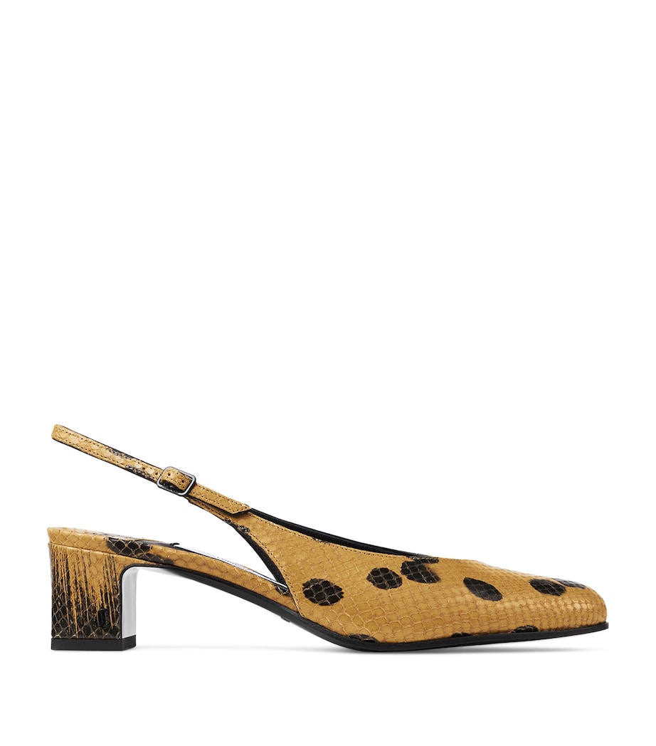 Jimmy Choo Eyla 45 Leather Slingback Pumps Cigar/black Image 1