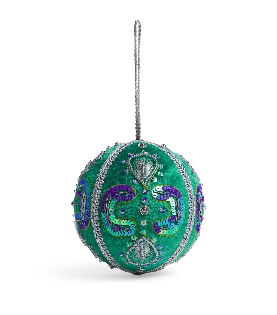 Sequin-Detail Bauble GREEN Image 1