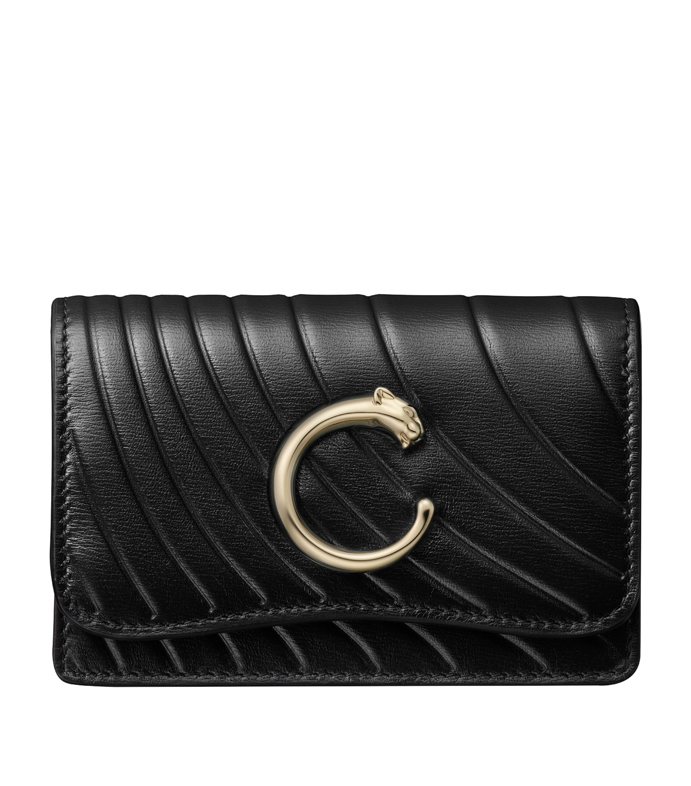 Cartier Mini Calfskin Panthère de Cartier Wallet Black Image 1