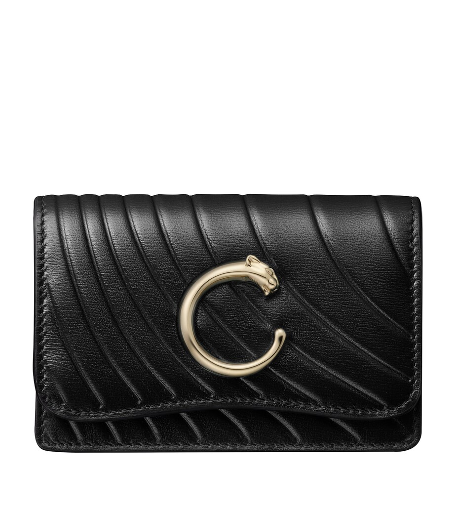 Cartier Mini Calfskin Panthère de Cartier Wallet Black Image 1