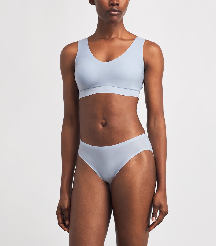 Chantelle Womens SoftStretch Brazilian Briefs Icy Powder Blue Image 2
