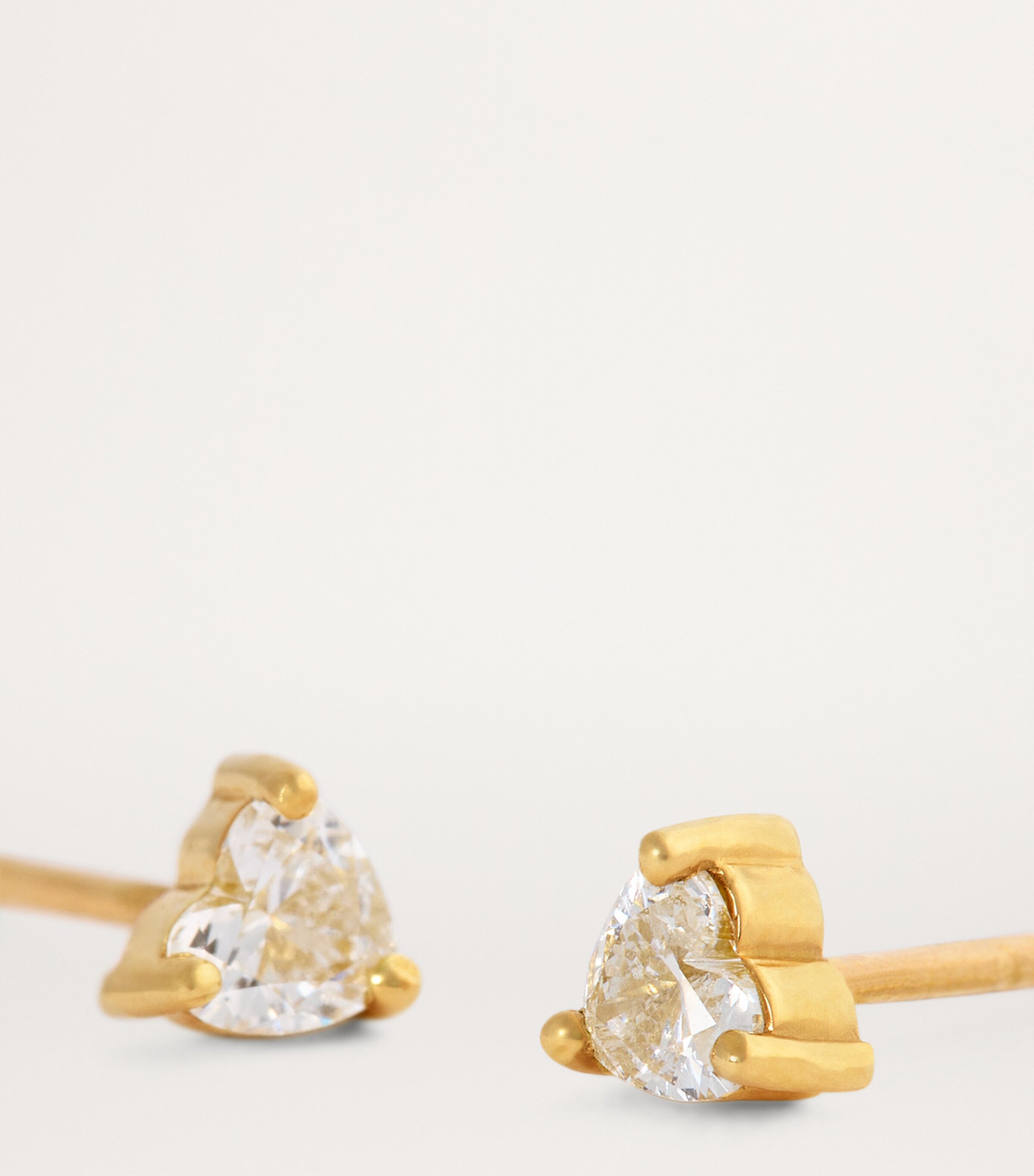 Jennifer Meyer Yellow Gold and Diamond Edith Heart Earrings Yellow Gold Image 6