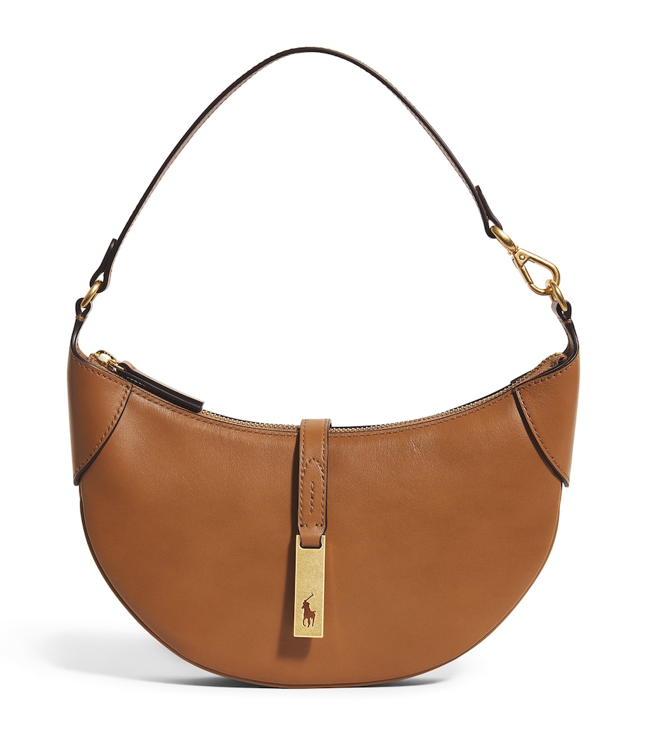 Polo Ralph Lauren Leather Polo ID Shoulder Bag Cla Tan Image 1