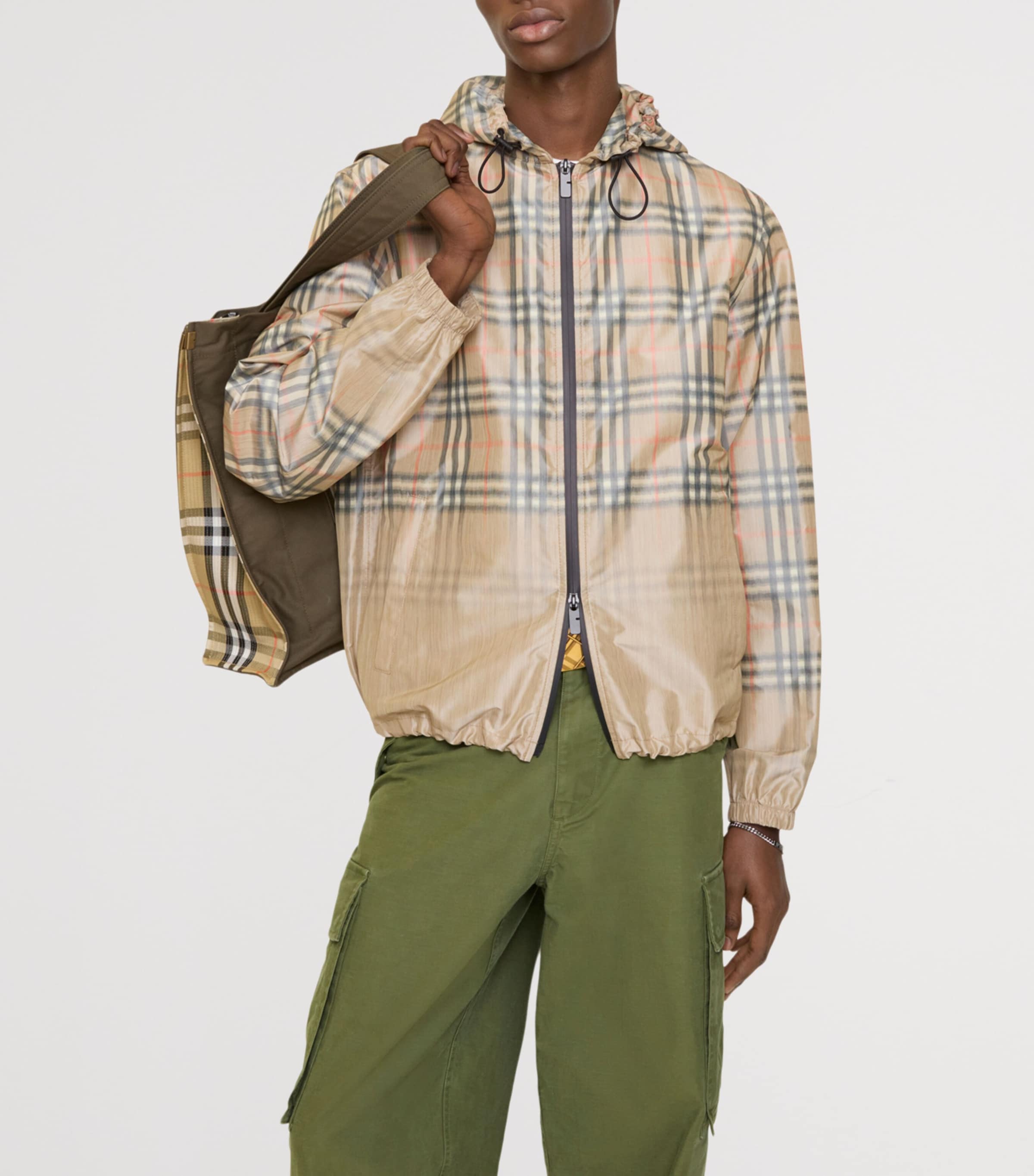 Gradient Check Jacket SAND IP CHECK Image 2