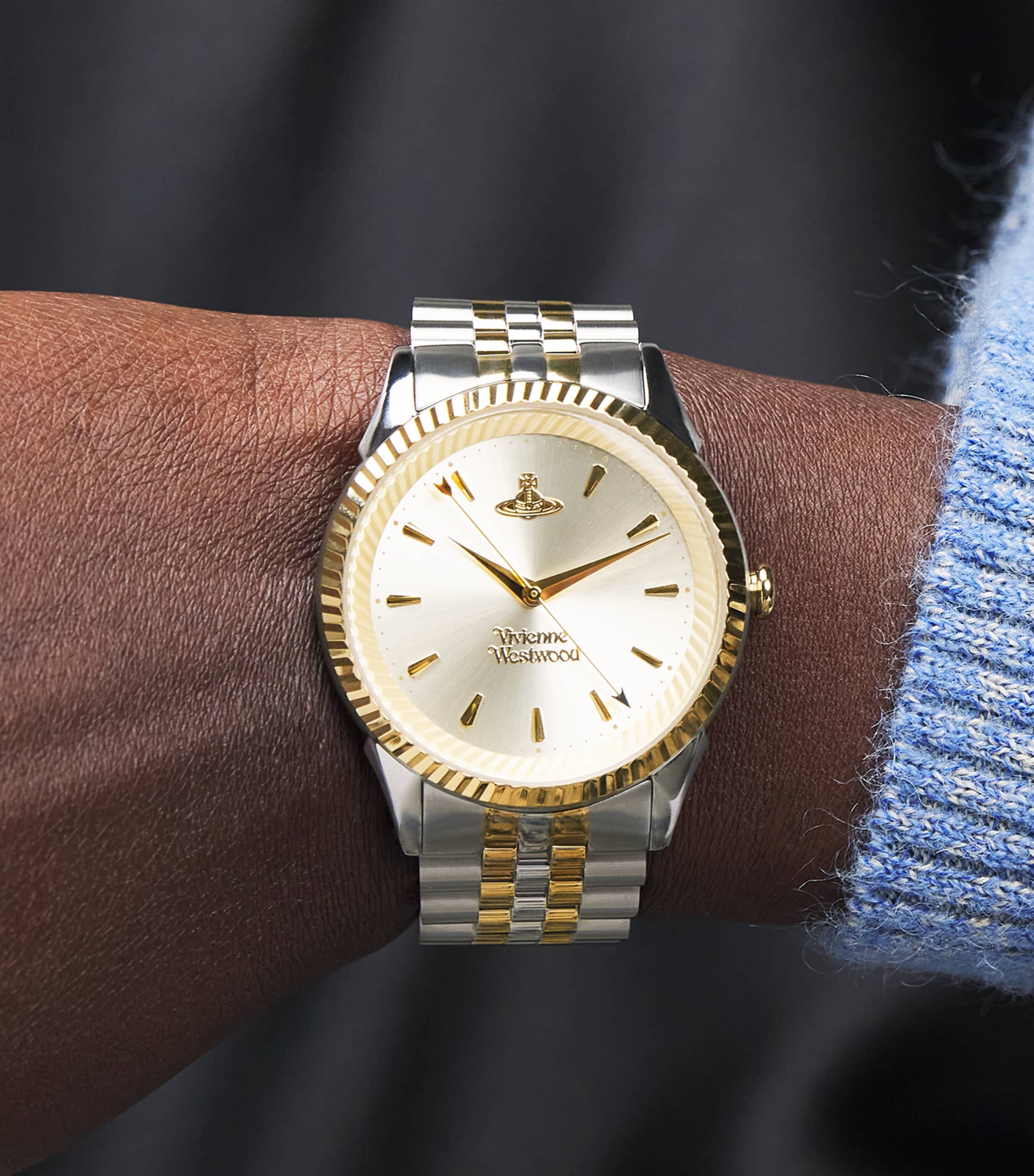 Vivienne Westwood Stainless Steel The Seymour Watch 38mm Silver/gold Chmpagne Image 4