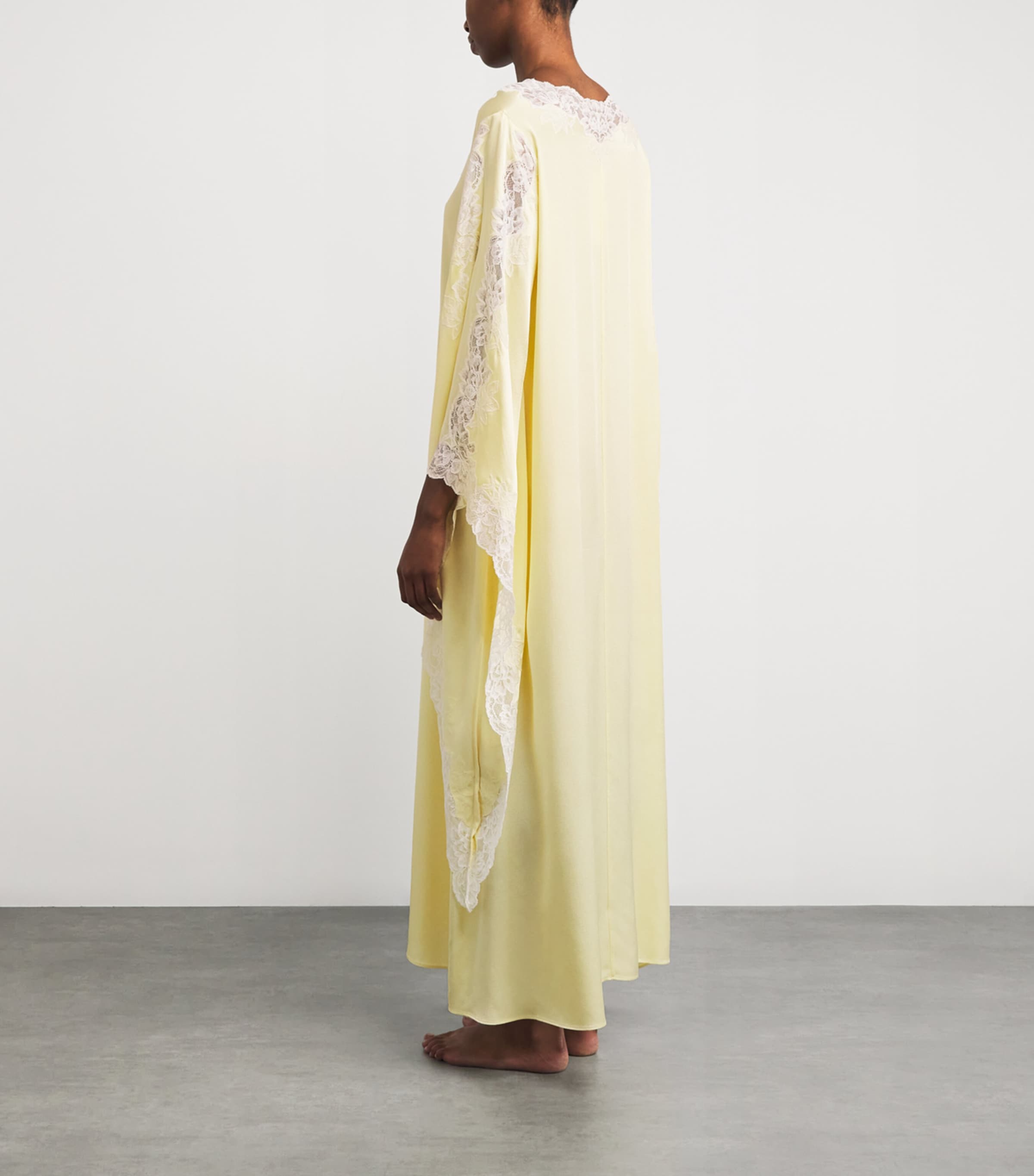 Satin Adelaide Kaftan BUTTER YELLOW Image 3