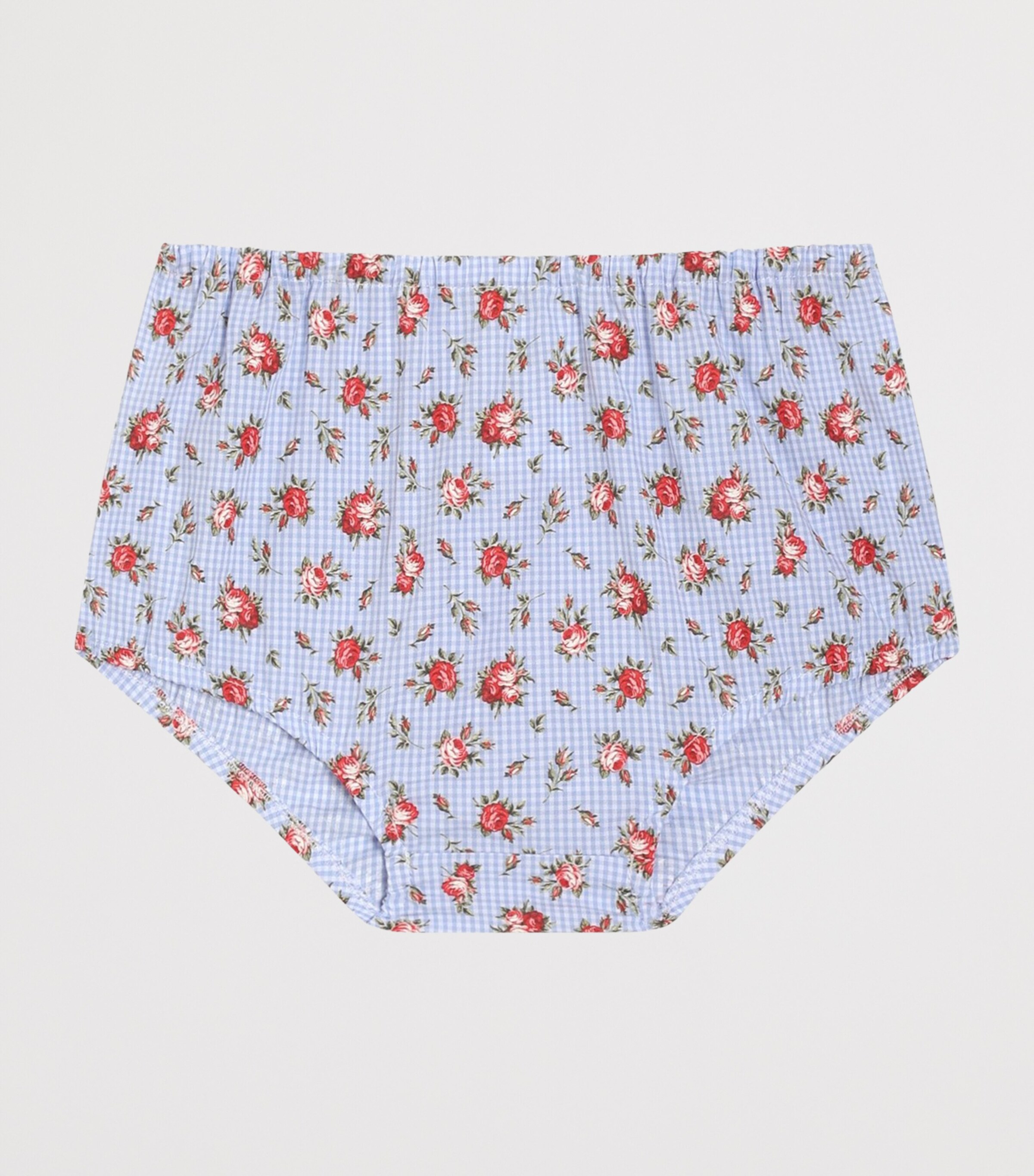 Dolce&Gabbana Kids Cotton Check Floral Dress and Bloomers (3-30 Months) Combined Colour Image 3