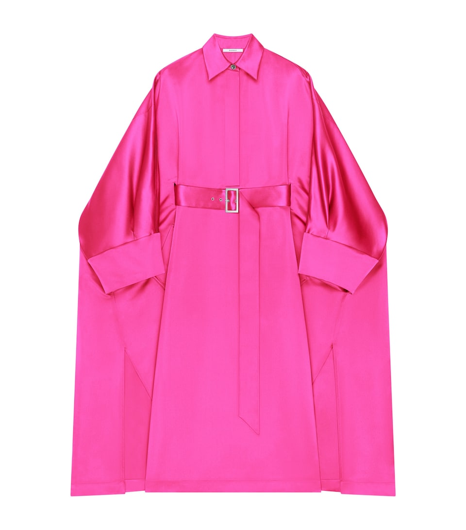 Silk Oversized Maxi Shirt Dress