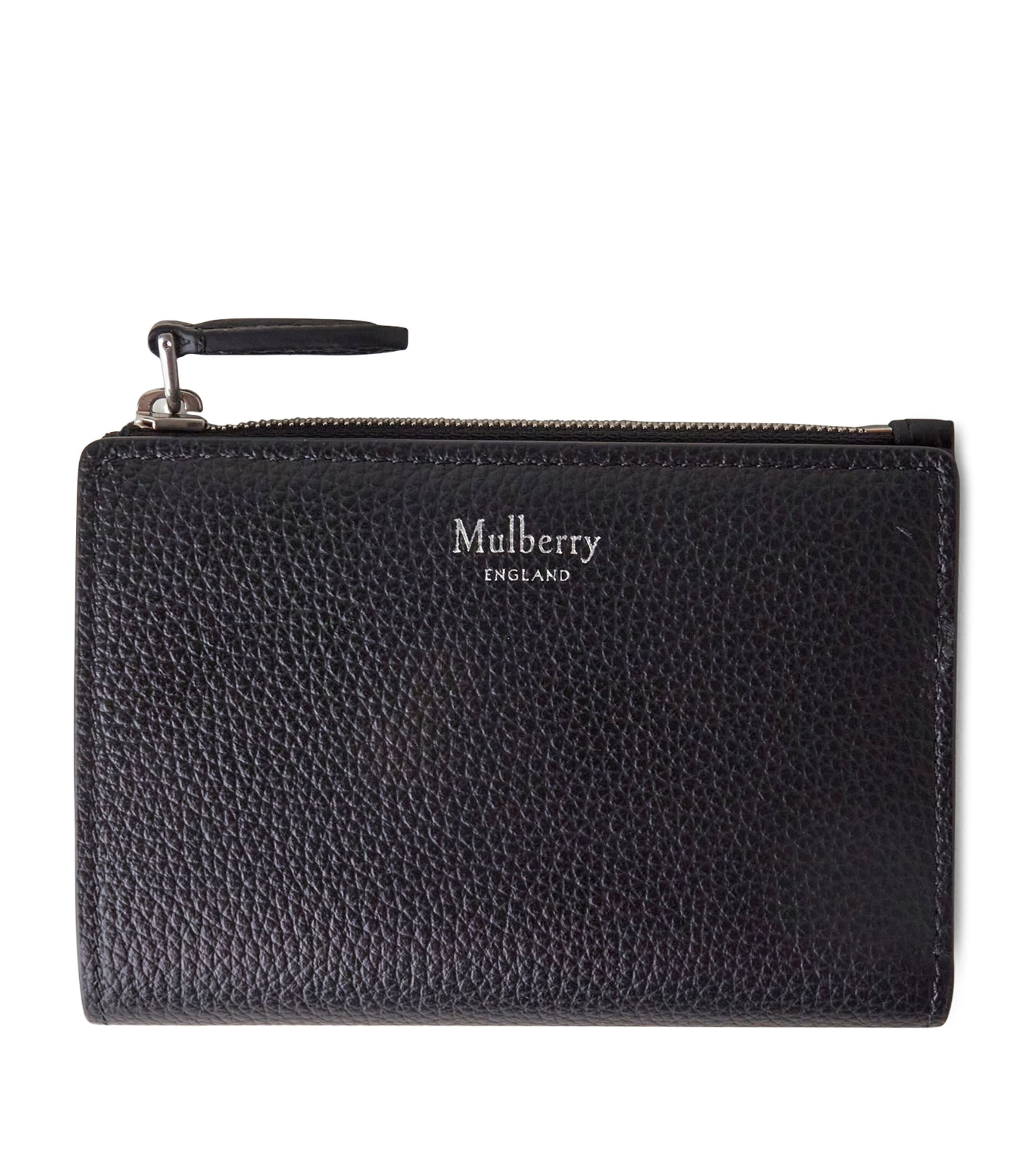 Mulberry Bifold Zipped Continental Wallet In Black