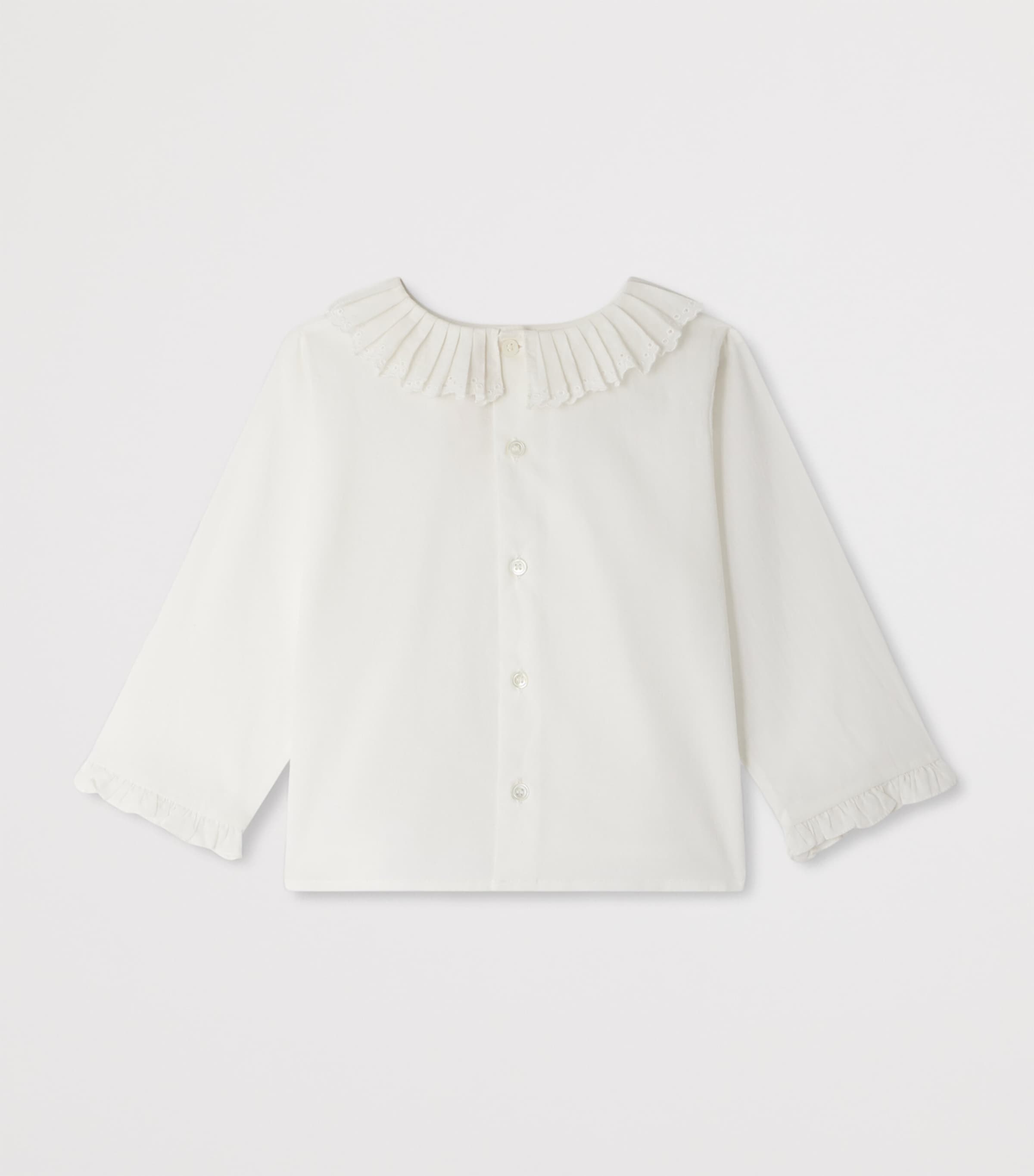 Cotton Blouse (6-12 Months) BLANC LAIT Image 2