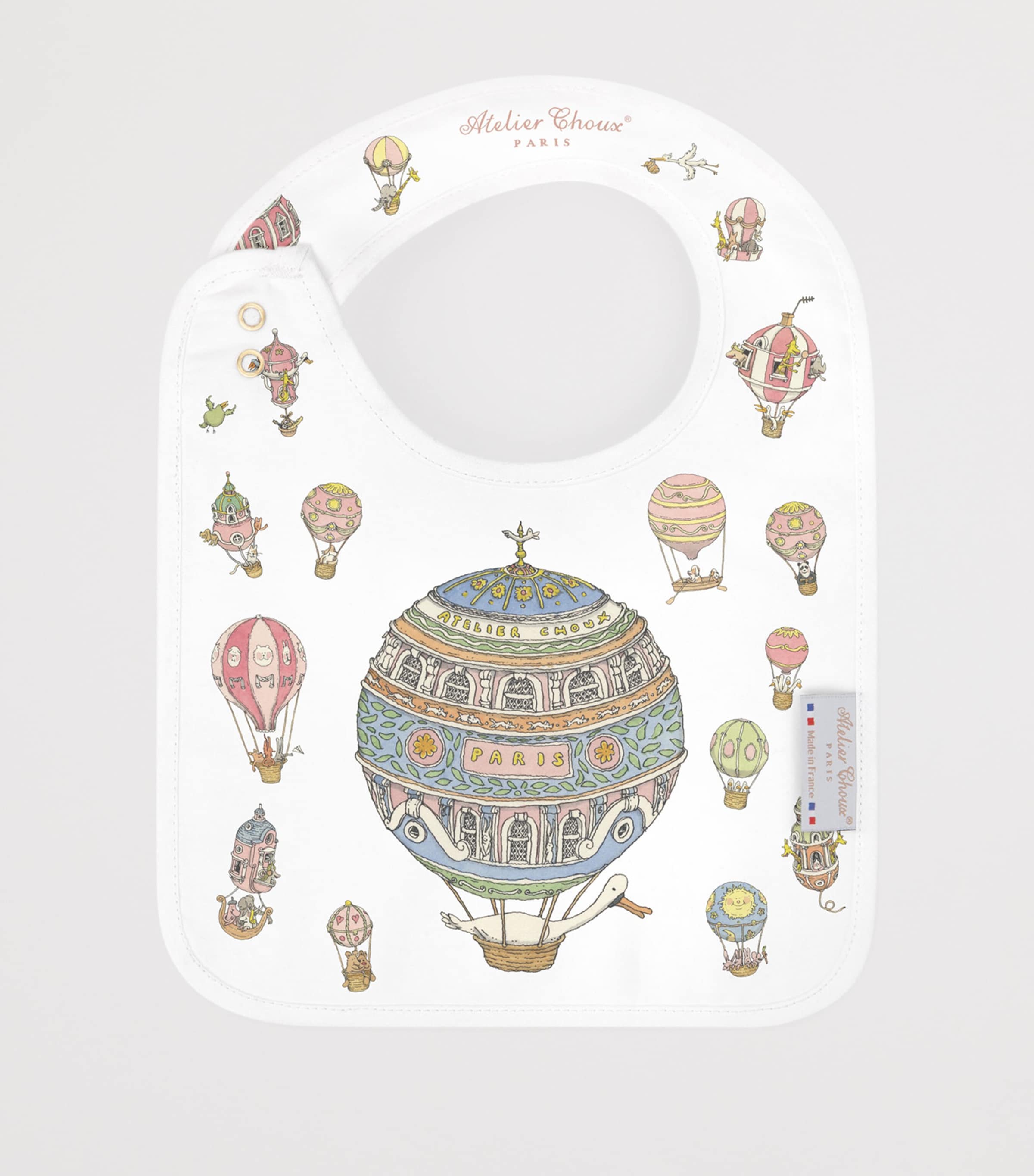 Organic Cotton Hot Air Balloon Bib MULTI Image 2