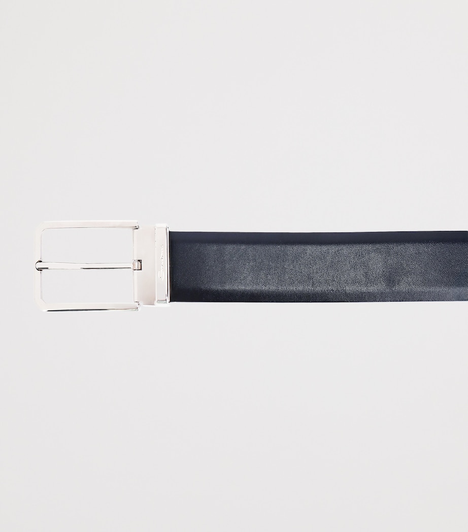 Leather Belt NAVY Image 2