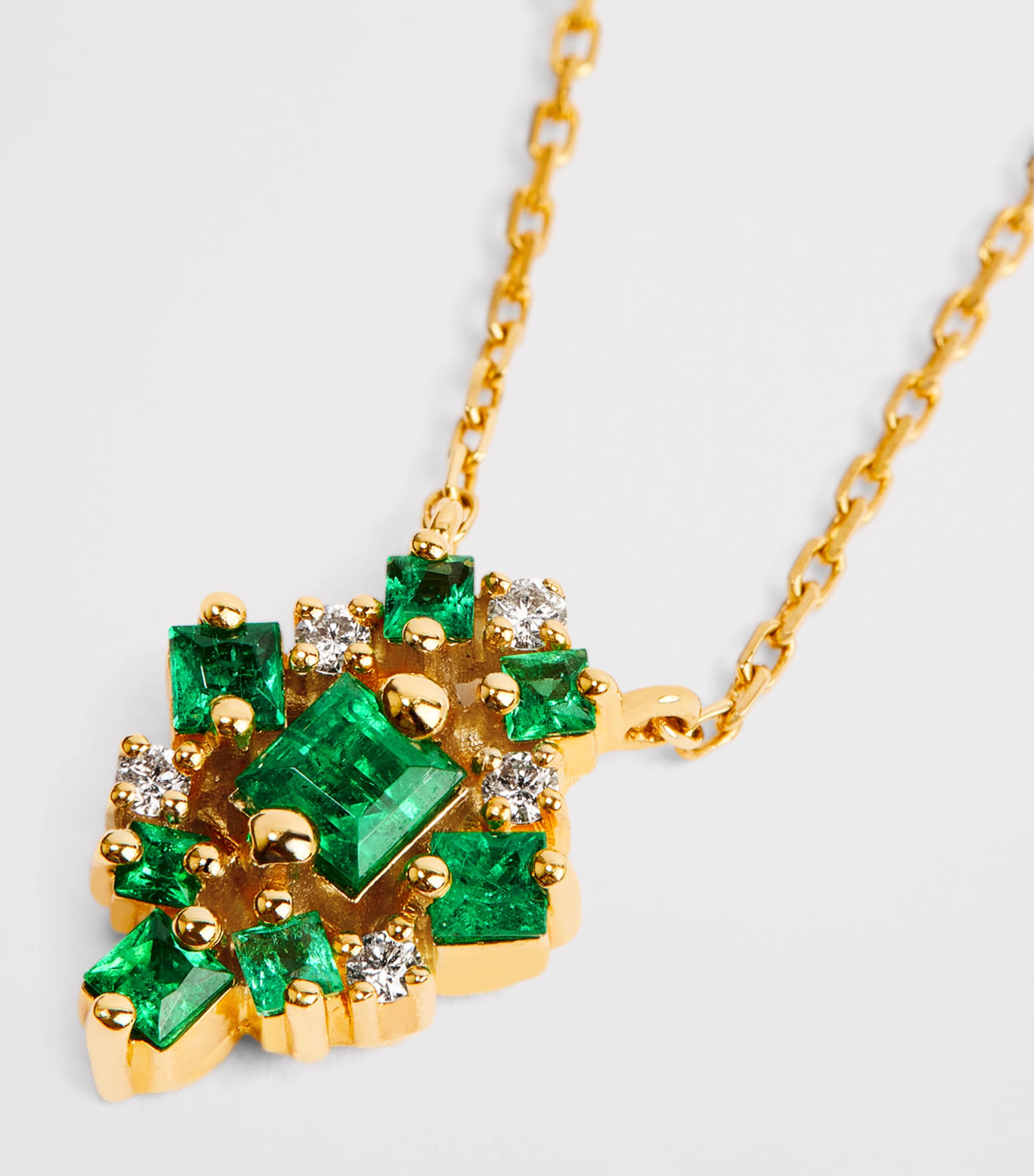 Yellow Gold, Diamond and Emerald La Fantaisie Necklace 18K YG/EMER Image 5