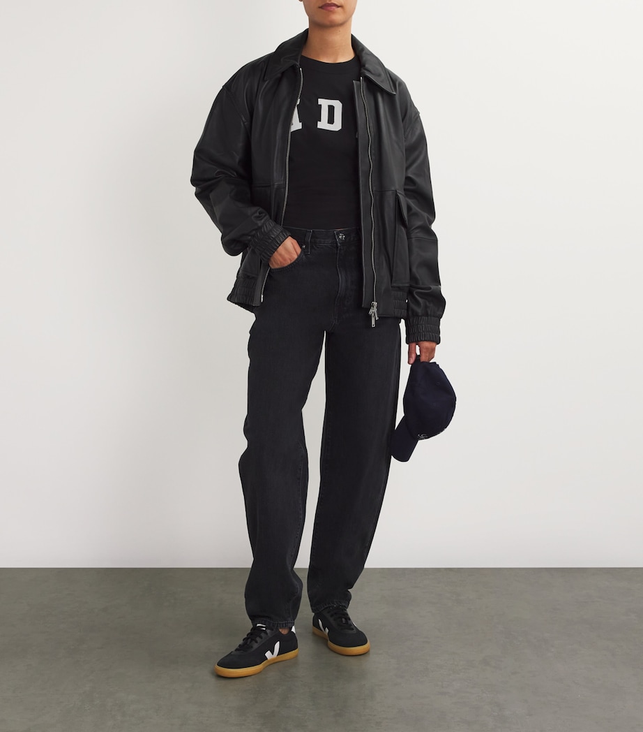 Cotton Oversized T-Shirt BLACK Image 2