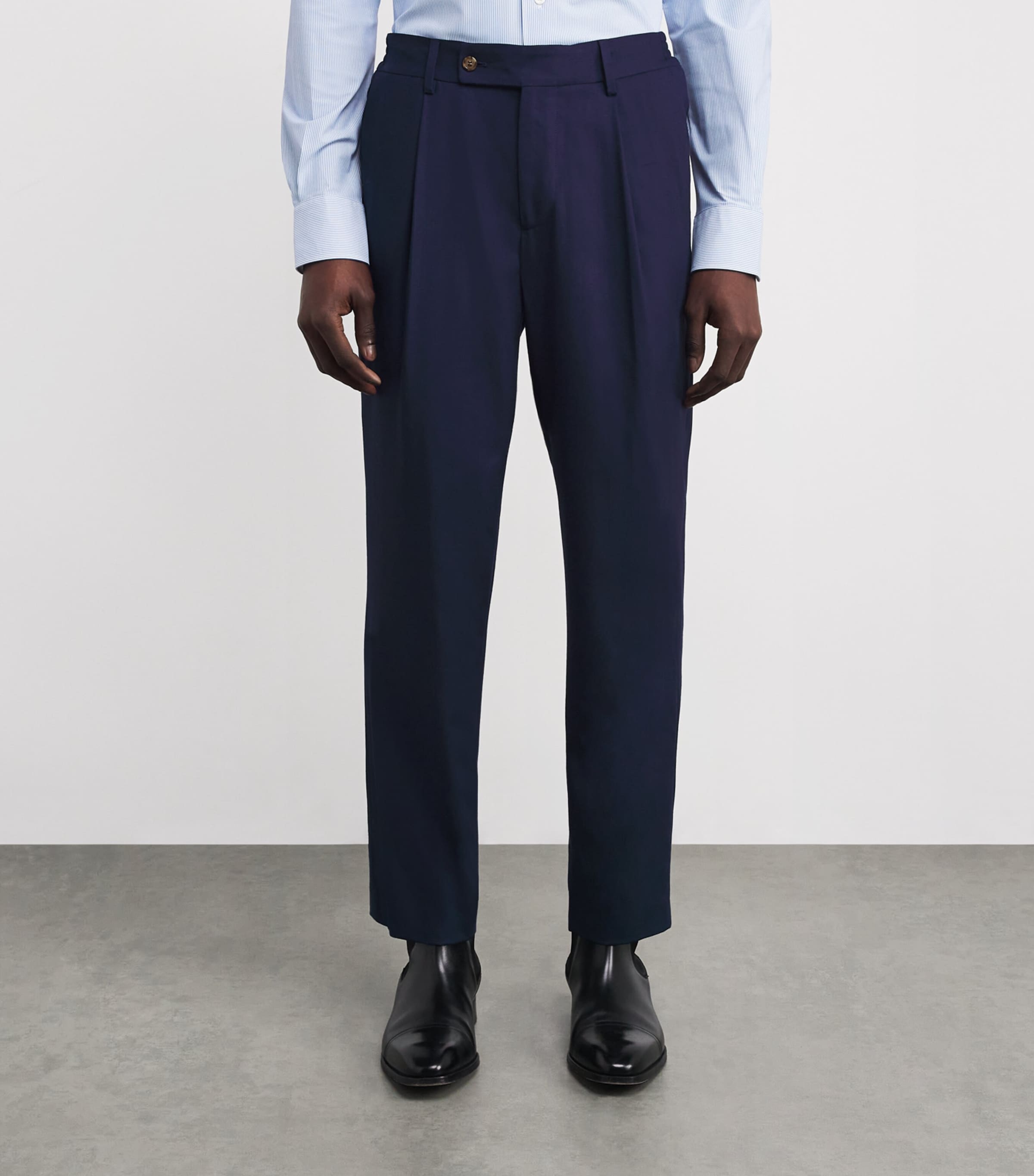 Cashmere Trousers 46237 DARK BLUE Image 3