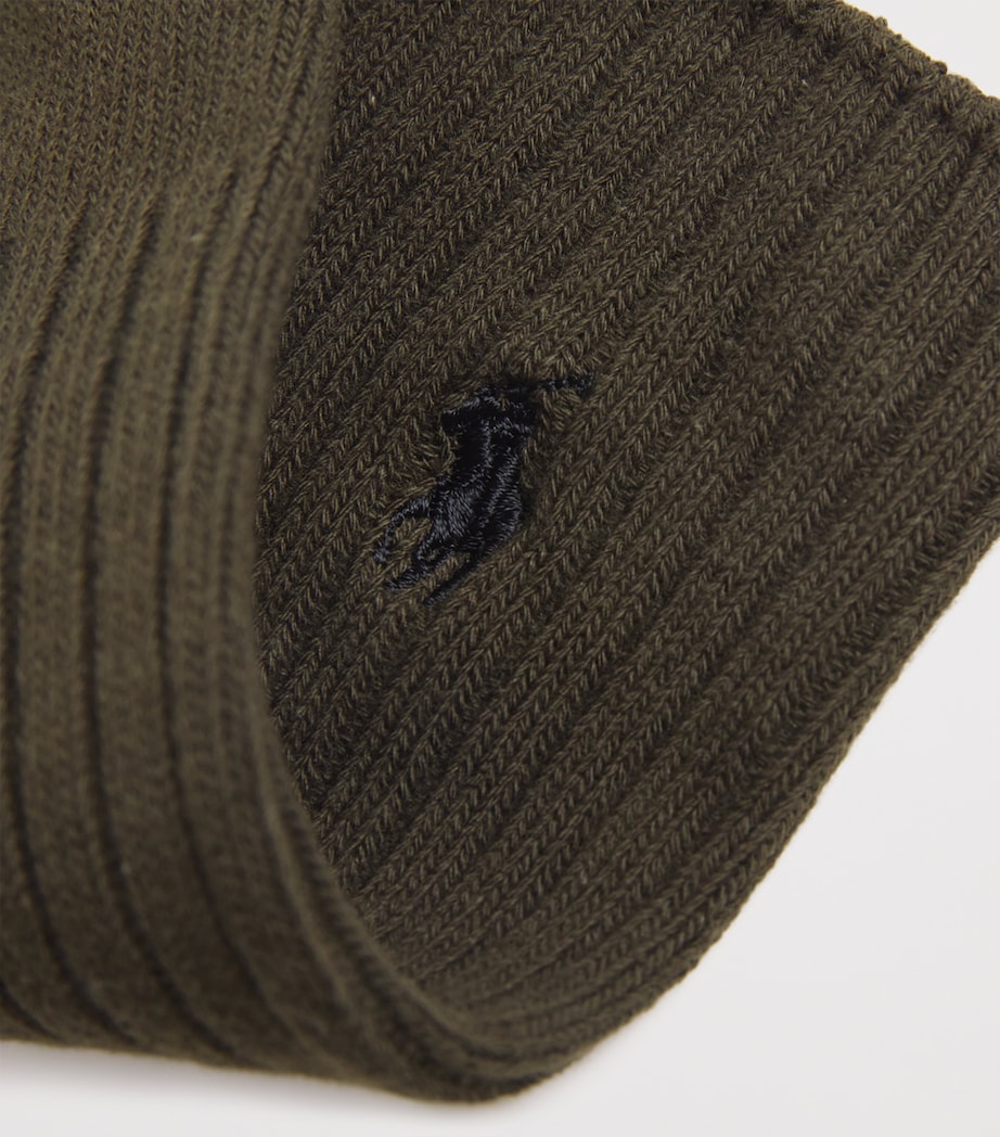 Cotton-Blend Classic Crew Socks GREEN Image 2