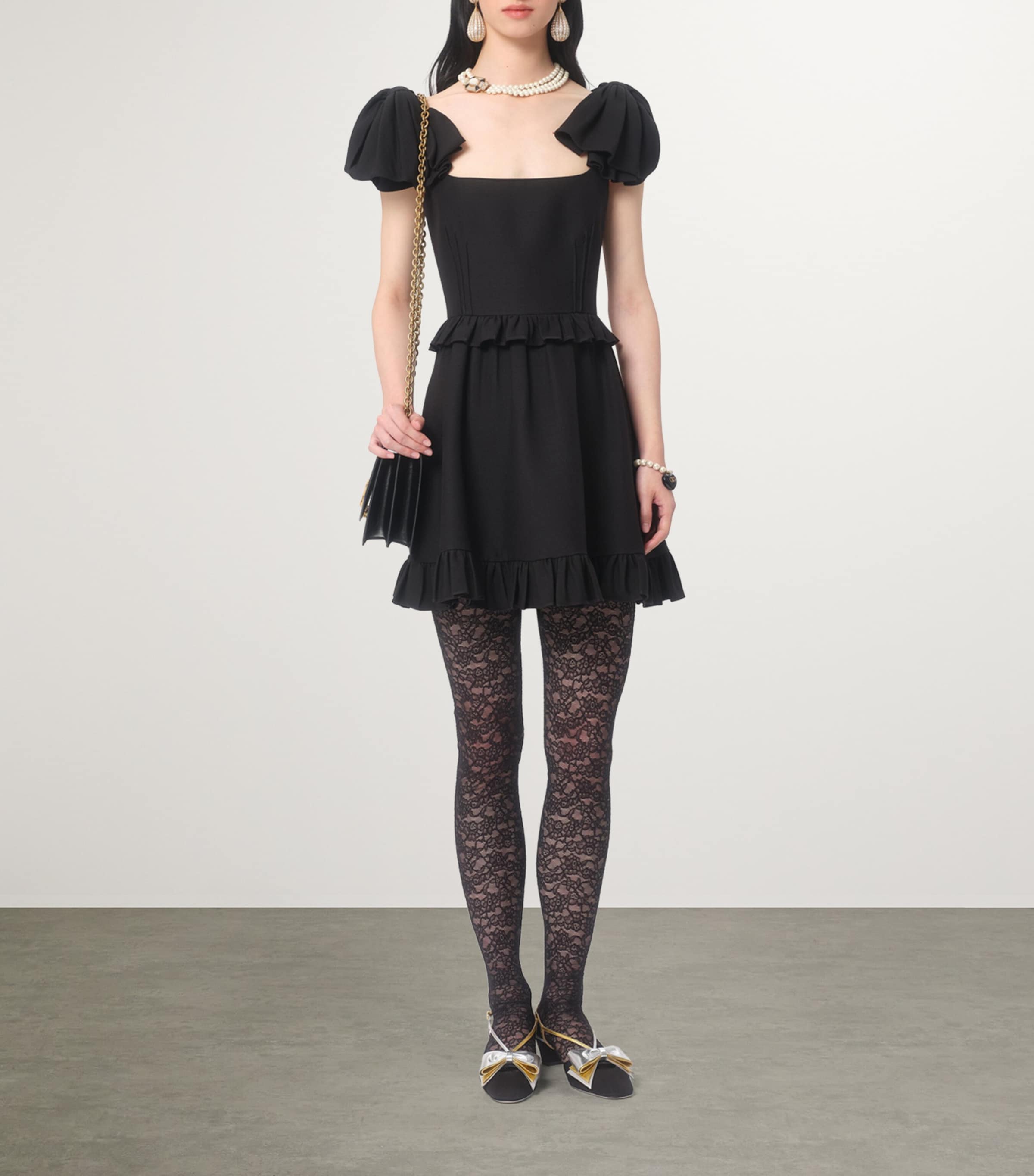 ワンピース Valentino Virgin Wool Mini Dress Valentino Garavani Dress, Size 38 IT