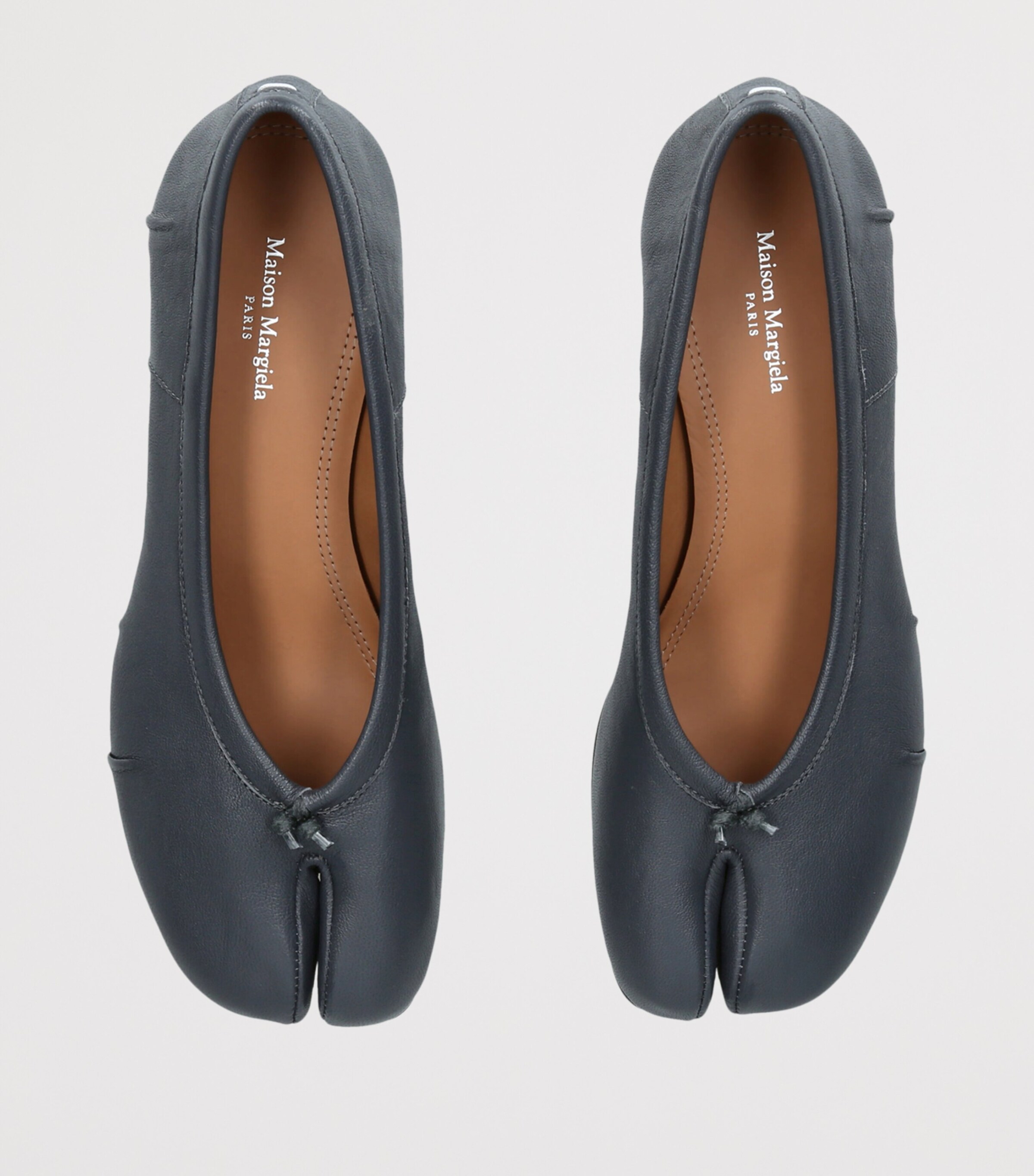 Maison Margiela Leather Tabi Ballerina Pumps 30 Grey Mid Image 4