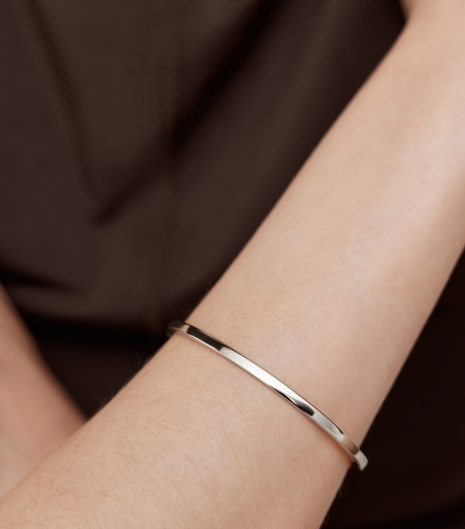 Monica Vinader Sterling Silver Essential Slim Bangle Silver Image 2