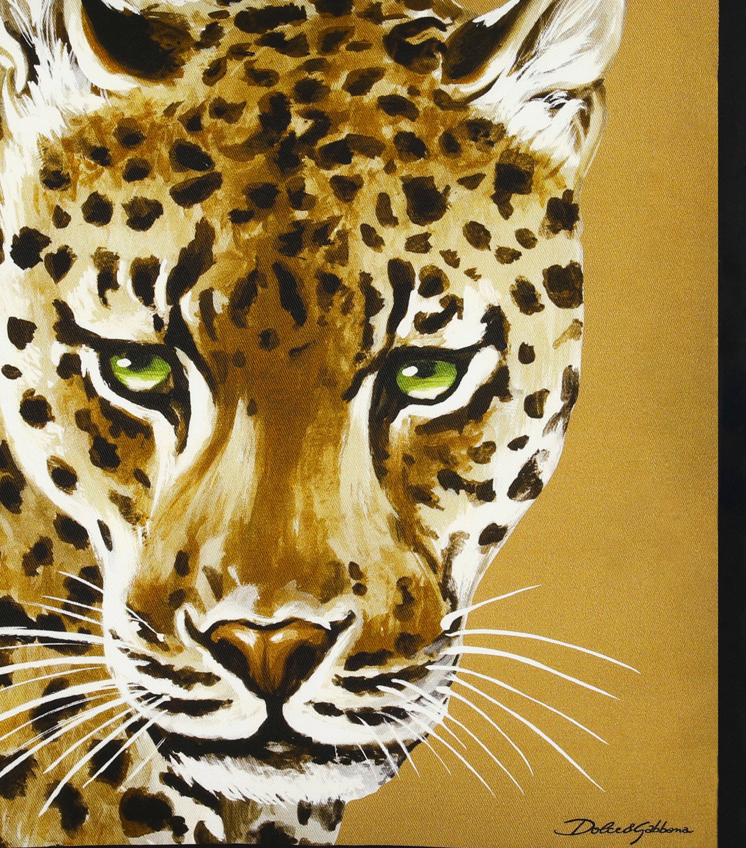Dolce&Gabbana Casa Cotton Leopard Cushion (45cm x 45cm) Leopardo F Do Image 4