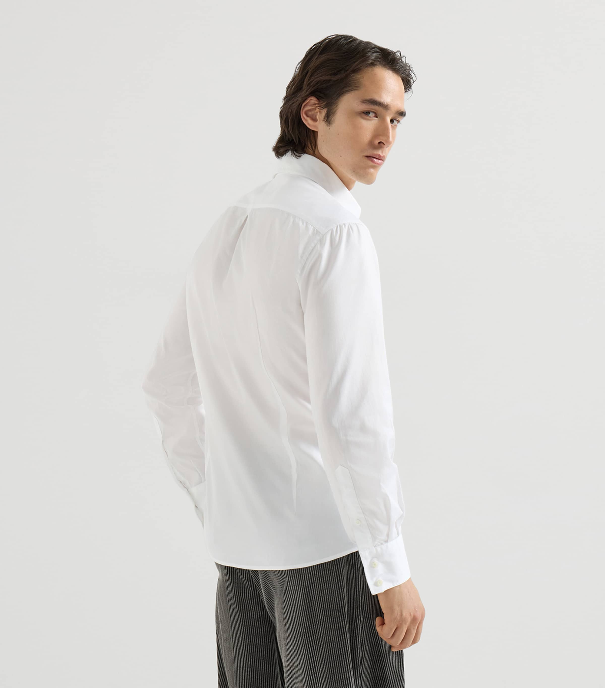 Brunello Cucinelli Mens Cotton Twill Shirt Image 3
